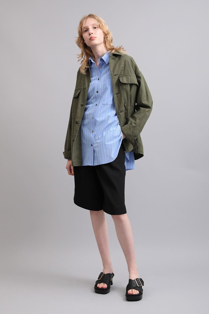 【サクラ/SACRA】のプレミアムレーヨンナイロンストライプシャツ 人気、トレンドファッション・服の通販 founy(ファニー) 　ファッション　Fashion　レディースファッション　Fashion for Women　トップス・カットソー　Cut & Sew Tops　シャツ・ブラウス・オフィスカジュアル　Elegant Blouses & Button-Ups　イタリア　Italy　ストライプ　Stripe, Striped Pattern　スリーブ　Sleeve, Long Sleeve / Short Sleeve　ロング　Long, Long-Length　ワッシャー　Washer, Crinkled Finish　別注　Limited Edition, Custom Order　other-8|ID: prp329100004875181 ipo3291000000036363242