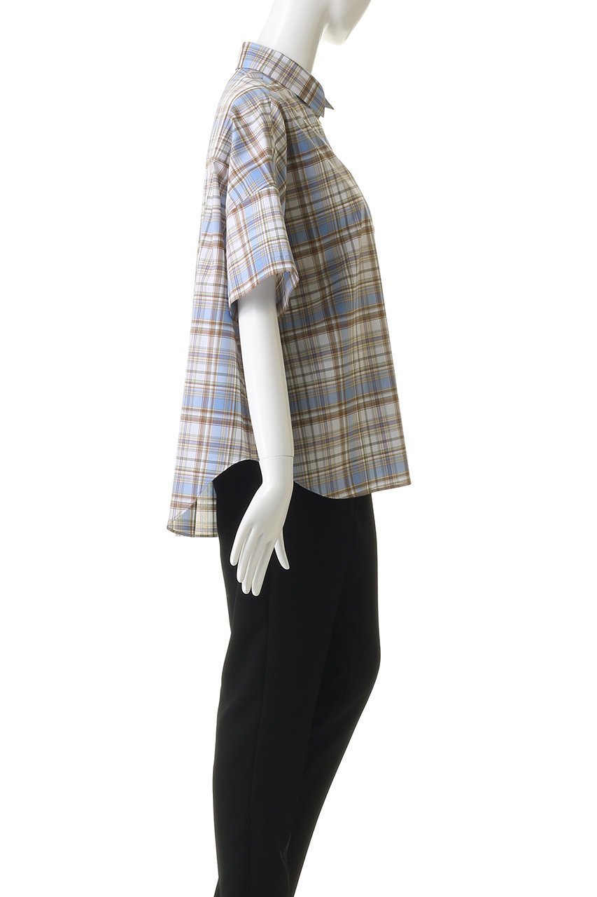 【マッキントッシュ/MACKINTOSH】のWHITEHILL ショートスリーブ チェックシャツ 人気、トレンドファッション・服の通販 founy(ファニー) 　ファッション　Fashion　レディースファッション　Fashion for Women　トップス・カットソー　Cut & Sew Tops　シャツ・ブラウス・オフィスカジュアル　Elegant Blouses & Button-Ups　ショート　Short, Short Length　スラックス　Slacks, Dress Pants　スリーブ　Sleeve, Long Sleeve / Short Sleeve　センター　Center, Center Line　チェック　Check, Plaid, Tartan　デニム　Denim, Jeans Material　モダン　Modern, Contemporary　リラックス　Relax, Relaxed Fit　ワイド　Wide, Wide Fit　other-3|ID: prp329100004875188 ipo3291000000036363285