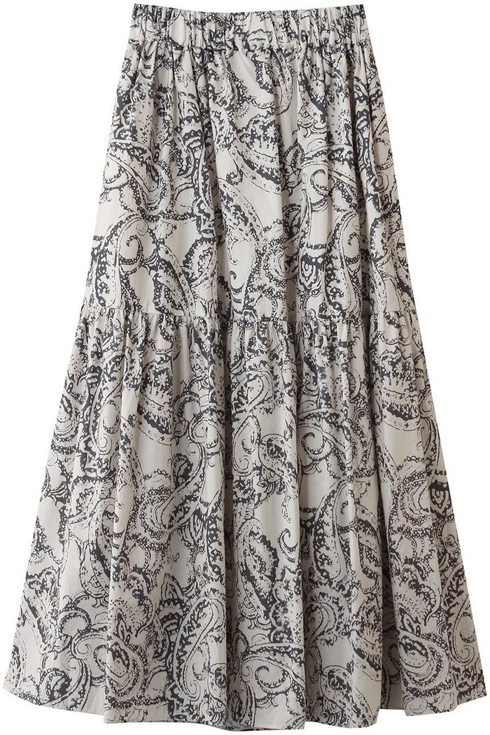 【サクラ/SACRA】のペイズリープリントスカート インテリア・キッズ・メンズ・レディースファッション・服の通販 founy(ファニー) https://founy.com/ ファッション Fashion レディースファッション Fashion for Women スカート Skirts ロングスカート Long Skirts / Maxi & Midi Skirts ティアードスカート Tiered Skirt, Flounced Skirt マキシ Maxi, Full Length モノトーン Monotone, Black and White ロング Long, Long-Length |ID: prp329100004875196 ipo3291000000036363334