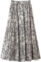 【サクラ/SACRA】のペイズリープリントスカート 人気、トレンドファッション・服の通販 founy(ファニー) ファッション Fashion レディースファッション Fashion for Women スカート Skirts ロングスカート Long Skirts / Maxi & Midi Skirts ティアードスカート Tiered Skirt, Flounced Skirt マキシ Maxi, Full Length モノトーン Monotone, Black and White ロング Long, Long-Length thumbnail エクリュ|ID: prp329100004875196 ipo3291000000036363336