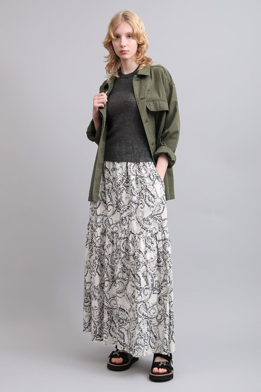 【サクラ/SACRA】のペイズリープリントスカート 人気、トレンドファッション・服の通販 founy(ファニー) 　ファッション　Fashion　レディースファッション　Fashion for Women　スカート　Skirts　ロングスカート　Long Skirts / Maxi & Midi Skirts　ティアードスカート　Tiered Skirt, Flounced Skirt　マキシ　Maxi, Full Length　モノトーン　Monotone, Black and White　ロング　Long, Long-Length　other-8|ID: prp329100004875196 ipo3291000000036363346