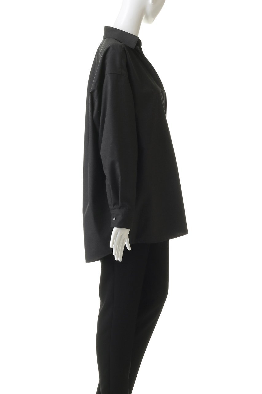 【グラフペーパー/Graphpaper】の【UNISEX】Fine Wool Heather L/S Skipper Shirt 人気、トレンドファッション・服の通販 founy(ファニー) 　ファッション　Fashion　レディースファッション　Fashion for Women　トップス・カットソー　Cut & Sew Tops　シャツ・ブラウス・オフィスカジュアル　Elegant Blouses & Button-Ups　ユニセックス　Unisex, Genderless　スキッパー　Skipper, Open Collar　スラックス　Slacks, Dress Pants　スリーブ　Sleeve, Long Sleeve / Short Sleeve　デニム　Denim, Jeans Material　ロング　Long, Long-Length　定番　Standard, Basic Item　other-3|ID: prp329100004875209 ipo3291000000036363419