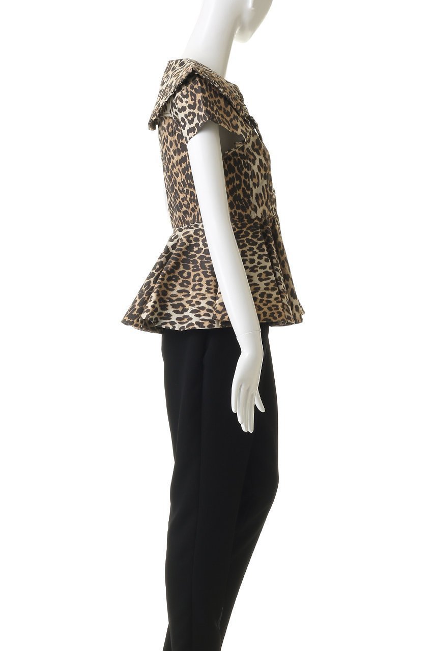 【ガニー/GANNI】のPrinted Stretch Cotton ピーターパン カラー シャツ 人気、トレンドファッション・服の通販 founy(ファニー) 　ファッション　Fashion　レディースファッション　Fashion for Women　トップス・カットソー　Cut & Sew Tops　シャツ・ブラウス・オフィスカジュアル　Elegant Blouses & Button-Ups　ショート　Short, Short Length　スリーブ　Sleeve, Long Sleeve / Short Sleeve　デニム　Denim, Jeans Material　フリル　Frill, Ruffle　フレア　Flare, Flared　ペプラム　Peplum, Flared Hem　other-3|ID: prp329100004875211 ipo3291000000036363429