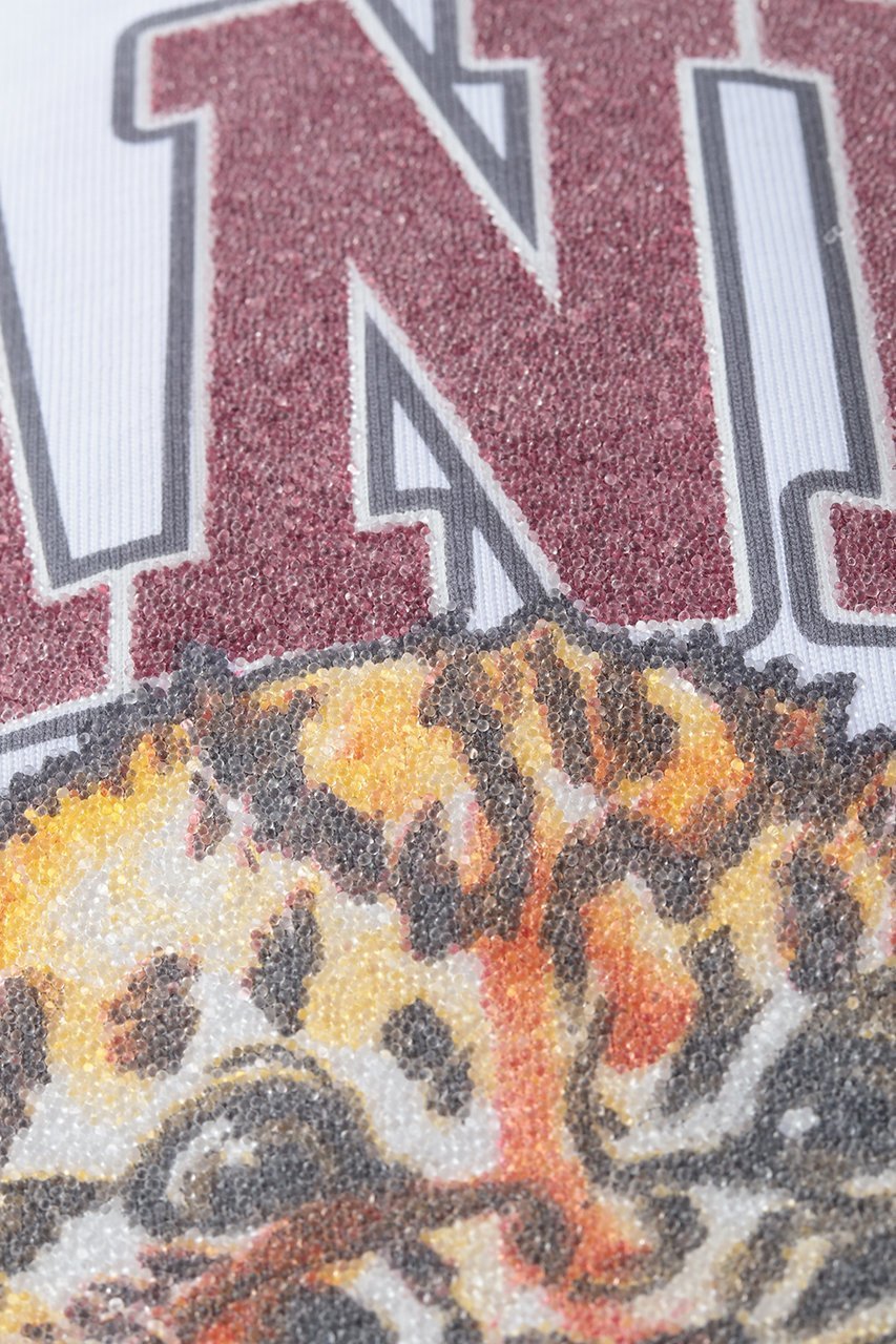 【ガニー/GANNI】のHeavy Cotton Jersey Beaded Baby Tiger プリント Tシャツ 人気、トレンドファッション・服の通販 founy(ファニー) 　ファッション　Fashion　レディースファッション　Fashion for Women　トップス・カットソー　Cut & Sew Tops　シャツ・ブラウス・オフィスカジュアル　Elegant Blouses & Button-Ups　ロングTシャツ・Tシャツ　Longline T-Shirts & Tees　カットソー・ベーシックTシャツ　Cut-and-Sewn Tops / Stretch Tees & Basics　ショート　Short, Short Length　スリーブ　Sleeve, Long Sleeve / Short Sleeve　プリント　Print, Printed Pattern　other-6|ID: prp329100004875216 ipo3291000000036363468