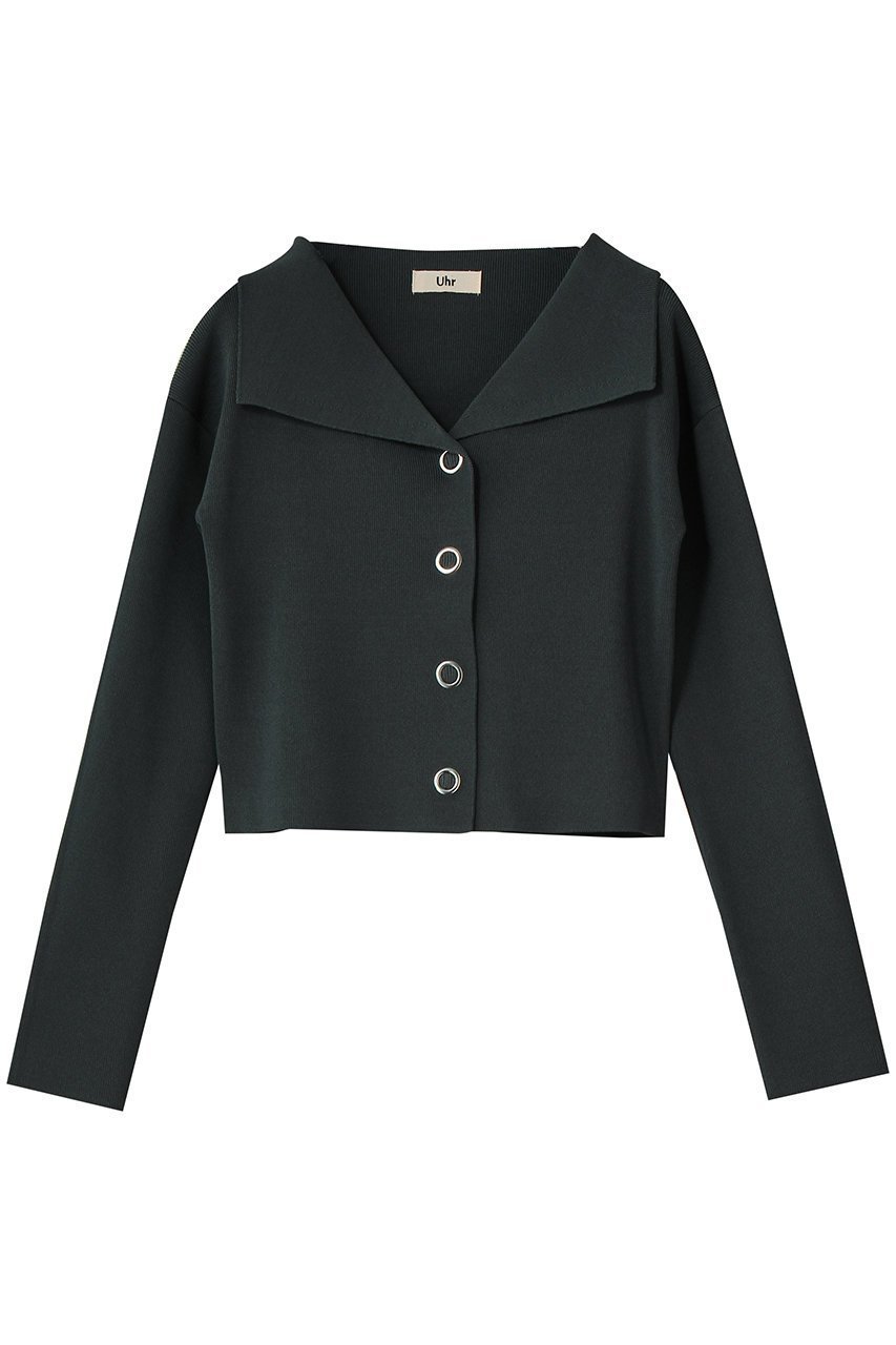 【ウーア/Uhr】のショート カーディガン インテリア・キッズ・メンズ・レディースファッション・服の通販 founy(ファニー) 　ファッション　Fashion　レディースファッション　Fashion for Women　トップス・カットソー　Cut & Sew Tops　ニット　Knit Tops & Sweaters　カーディガン・羽織り　Layered Style Cardigans　カーディガン　Cardigan, Knitwear　コンパクト　Compact, Small Size　ショート　Short, Short Length　トレンド　Trend, Trending Now　ボトム　Bottoms, Lower Wear　ネイビー|ID: prp329100004875219 ipo3291000000036363485