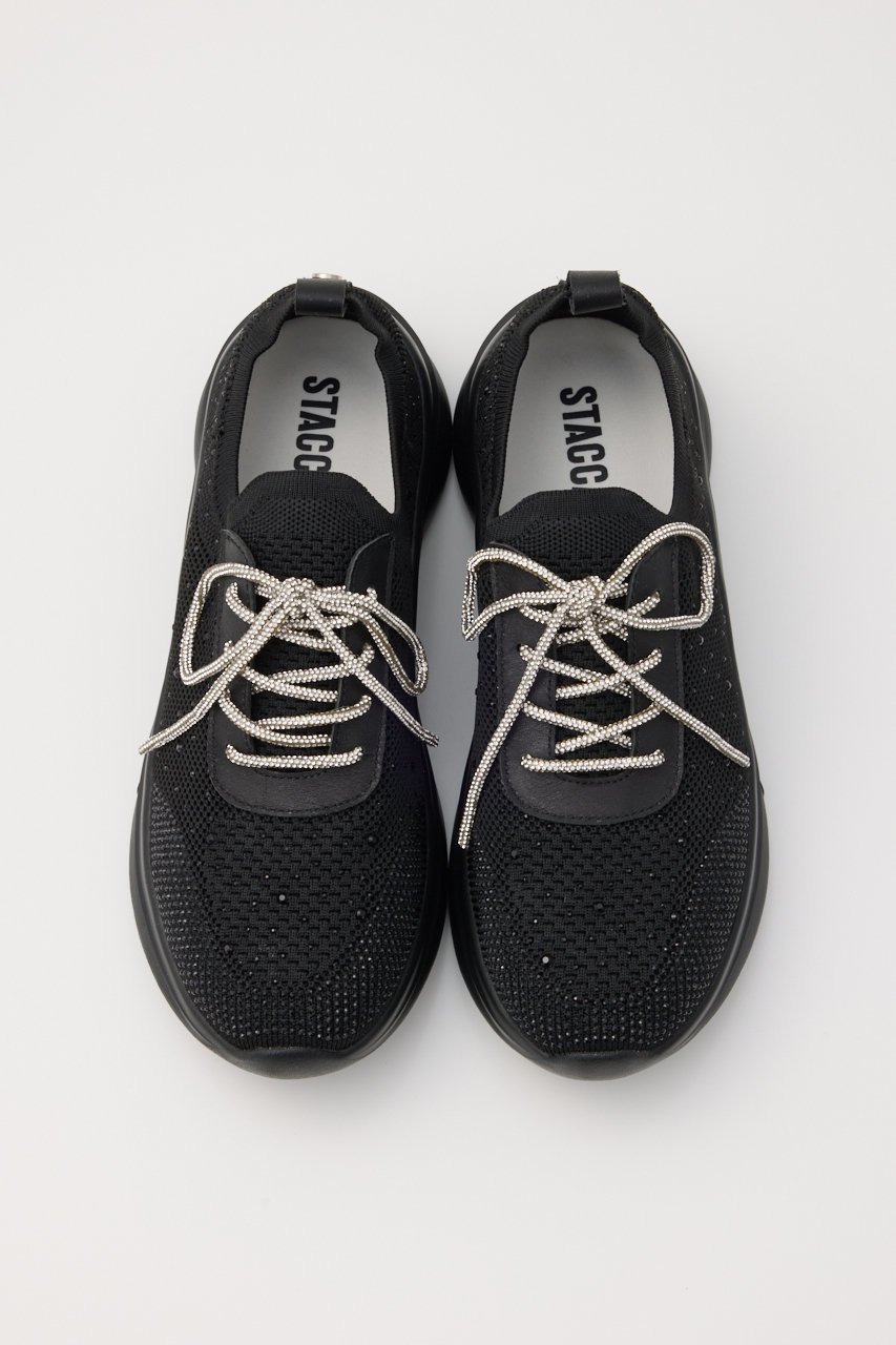 【スタッカート/STACCATO】のドルチェコードレースアップライトスリッポンコア 人気、トレンドファッション・服の通販 founy(ファニー) 　ファッション　Fashion　レディースファッション　Fashion for Women　クリスタル　Crystal, Swarovski　シューズ　Shoes, Footwear　ストーン　Stone, Gem-Like　フラット　Flat, Flat Shoes　レース　Lace, Lace Fabric　人気　Popular, Best Seller　定番　Standard, Basic Item　軽量　Lightweight, Ultra Light　other-2|ID: prp329100004875245 ipo3291000000036363669