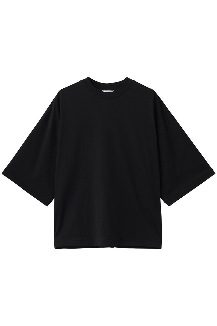 【エイトン/ATON】のSUVIN 60/2 ワイド スリーブ Tシャツ インテリア・キッズ・メンズ・レディースファッション・服の通販 founy(ファニー) 　ファッション　Fashion　レディースファッション　Fashion for Women　トップス・カットソー　Cut & Sew Tops　シャツ・ブラウス・オフィスカジュアル　Elegant Blouses & Button-Ups　ロングTシャツ・Tシャツ　Longline T-Shirts & Tees　カットソー・ベーシックTシャツ　Cut-and-Sewn Tops / Stretch Tees & Basics　インド　Indian Textile　ショート　Short, Short Length　スリーブ　Sleeve, Long Sleeve / Short Sleeve　テーパード　Tapered, Tapered Pants　バランス　Balance, Style Balance　ボトム　Bottoms, Lower Wear　ワイド　Wide, Wide Fit　エレガント 上品　Elegant　新作・新入荷　New Arrivals / New In　ブラック|ID: prp329100004875259 ipo3291000000036363780