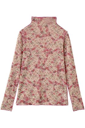 【ルール ロジェット/leur logette】のフォレストフラワープリントチュールトップス 人気、トレンドファッション・服の通販 founy(ファニー) ファッション Fashion レディースファッション Fashion for Women トップス・カットソー Cut & Sew Tops シャツ・ブラウス・オフィスカジュアル Elegant Blouses & Button-Ups ロングTシャツ・Tシャツ Longline T-Shirts & Tees カットソー・ベーシックTシャツ Cut-and-Sewn Tops / Stretch Tees & Basics 花柄・フラワープリント・モチーフ Floral Prints & Motifs / Flower Pattern Tops スリーブ Sleeve, Long Sleeve / Short Sleeve ハイネック High Neck, Mock Neck フィット Fit, Slim Fit プリント Print, Printed Pattern ボトム Bottoms, Lower Wear ロング Long, Long-Length エレガント 上品 Elegant 定番 Standard, Basic Item 新作・新入荷 New Arrivals / New In |ID:prp329100004875261