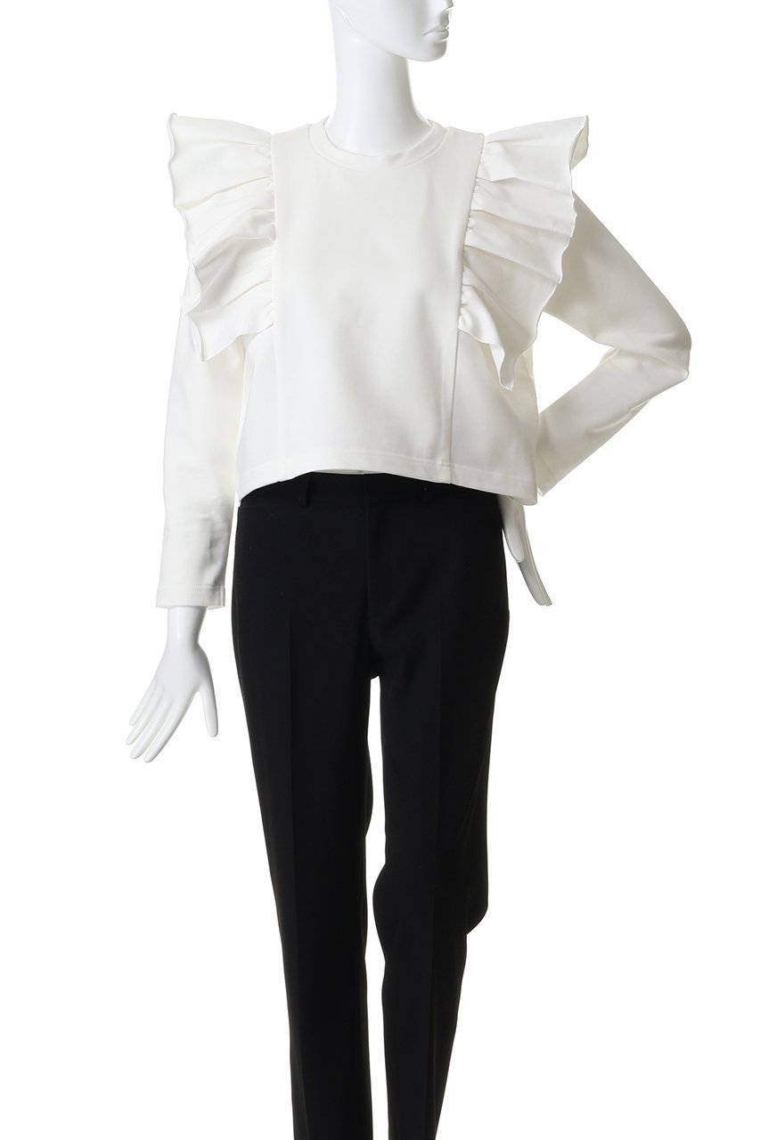 【ティアラ/Tiara】のフリルスウェット 人気、トレンドファッション・服の通販 founy(ファニー) 　ファッション　Fashion　レディースファッション　Fashion for Women　トップス・カットソー　Cut & Sew Tops　シャツ・ブラウス・オフィスカジュアル　Elegant Blouses & Button-Ups　レディースパーカー・カジュアルフーディー　Casual Hoodies & Sweatshirts　ロングTシャツ・Tシャツ　Longline T-Shirts & Tees　スウェット・クルーネックトップス　Sweatshirts & Crewnecks / Relaxed Fit Sweat Tops　カットソー・ベーシックTシャツ　Cut-and-Sewn Tops / Stretch Tees & Basics　おすすめ　Recommended / Our Picks　クロップド　Cropped, Short Length　スウェット / スエット　Sweatshirt, Sweatwear　フェミニン　Feminine, Girly　フリル　Frill, Ruffle　新作・新入荷　New Arrivals / New In　other-2|ID: prp329100004875268 ipo3291000000036363855