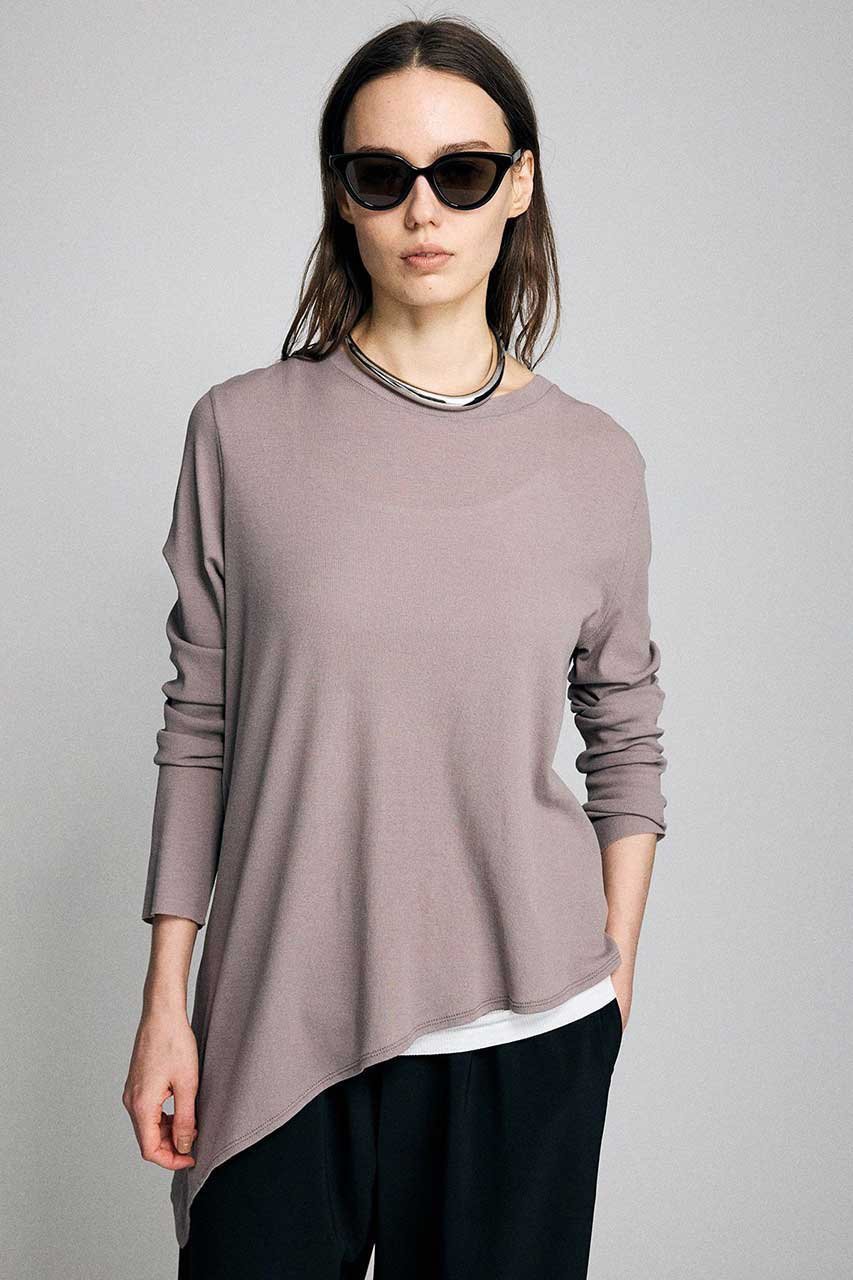 【ブリル/BRILL】のアシンメトリーカットプルオーバー 人気、トレンドファッション・服の通販 founy(ファニー) 　ファッション　Fashion　レディースファッション　Fashion for Women　トップス・カットソー　Cut & Sew Tops　シャツ・ブラウス・オフィスカジュアル　Elegant Blouses & Button-Ups　ロングTシャツ・Tシャツ　Longline T-Shirts & Tees　カジュアルプルオーバー・ニットトップス　Pullovers & Knit Tops / Casual Pullovers　カットソー・ベーシックTシャツ　Cut-and-Sewn Tops / Stretch Tees & Basics　スリーブ　Sleeve, Long Sleeve / Short Sleeve　テレコ　Ribbed, Rib Stitch　ロング　Long, Long-Length　エレガント 上品　Elegant　新作・新入荷　New Arrivals / New In　other-2|ID: prp329100004875271 ipo3291000000036363878