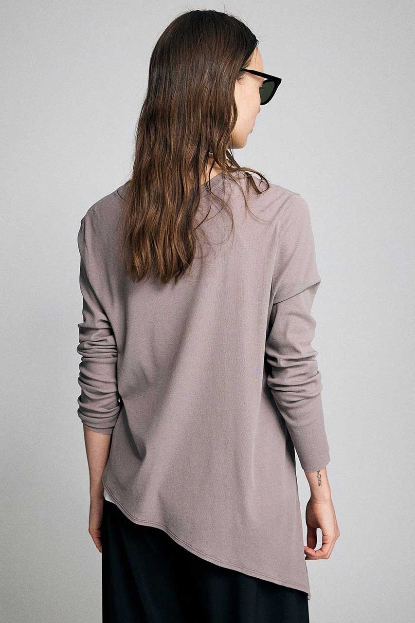 【ブリル/BRILL】のアシンメトリーカットプルオーバー 人気、トレンドファッション・服の通販 founy(ファニー) 　ファッション　Fashion　レディースファッション　Fashion for Women　トップス・カットソー　Cut & Sew Tops　シャツ・ブラウス・オフィスカジュアル　Elegant Blouses & Button-Ups　ロングTシャツ・Tシャツ　Longline T-Shirts & Tees　カジュアルプルオーバー・ニットトップス　Pullovers & Knit Tops / Casual Pullovers　カットソー・ベーシックTシャツ　Cut-and-Sewn Tops / Stretch Tees & Basics　スリーブ　Sleeve, Long Sleeve / Short Sleeve　テレコ　Ribbed, Rib Stitch　ロング　Long, Long-Length　エレガント 上品　Elegant　新作・新入荷　New Arrivals / New In　other-4|ID: prp329100004875271 ipo3291000000036363882