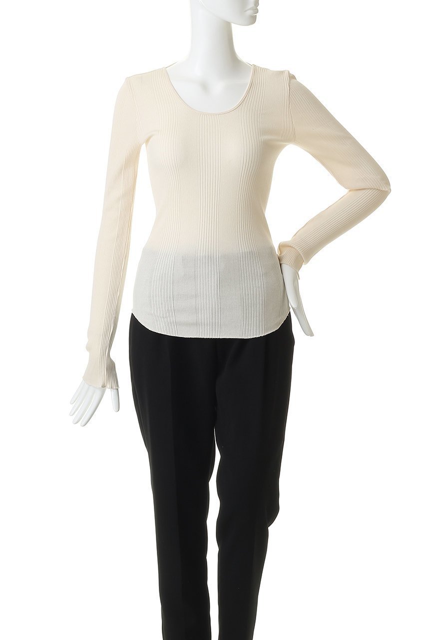 【ブリル/BRILL】のH ランダムリブロングスリーブ 人気、トレンドファッション・服の通販 founy(ファニー) 　ファッション　Fashion　レディースファッション　Fashion for Women　トップス・カットソー　Cut & Sew Tops　シャツ・ブラウス・オフィスカジュアル　Elegant Blouses & Button-Ups　ロングTシャツ・Tシャツ　Longline T-Shirts & Tees　カットソー・ベーシックTシャツ　Cut-and-Sewn Tops / Stretch Tees & Basics　インナー　Innerwear　シルク　Silk, 100% Silk　スリーブ　Sleeve, Long Sleeve / Short Sleeve　デコルテ　Décolleté, Neckline　フィット　Fit, Slim Fit　ロング　Long, Long-Length　エレガント 上品　Elegant　新作・新入荷　New Arrivals / New In　other-2|ID: prp329100004875274 ipo3291000000036363901