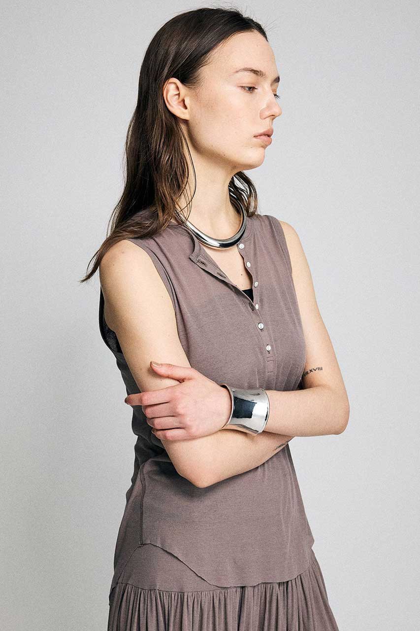 【ブリル/BRILL】のフライスヘンリーノースリーブ 人気、トレンドファッション・服の通販 founy(ファニー) 　ファッション　Fashion　レディースファッション　Fashion for Women　トップス・カットソー　Cut & Sew Tops　キャミソール&ノースリーブ　Camisoles & Sleeveless Tops　シャツ・ブラウス・オフィスカジュアル　Elegant Blouses & Button-Ups　ロングTシャツ・Tシャツ　Longline T-Shirts & Tees　カットソー・ベーシックTシャツ　Cut-and-Sewn Tops / Stretch Tees & Basics　キャミソール　Camisole, Spaghetti Strap Top　タンク　Tank Top, Sleeveless Top　フィット　Fit, Slim Fit　新作・新入荷　New Arrivals / New In　other-3|ID: prp329100004875286 ipo3291000000036363993