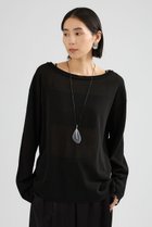 【カオス/Chaos】のシアーダブルカラープルオーバー 人気、トレンドファッション・服の通販 founy(ファニー) ファッション Fashion レディースファッション Fashion for Women トップス・カットソー Cut & Sew Tops シャツ・ブラウス・オフィスカジュアル Elegant Blouses & Button-Ups ロングTシャツ・Tシャツ Longline T-Shirts & Tees カジュアルプルオーバー・ニットトップス Pullovers & Knit Tops / Casual Pullovers カットソー・ベーシックTシャツ Cut-and-Sewn Tops / Stretch Tees & Basics なめらか Smooth, Silky Texture キュプラ Cupro, Eco Fabric シアー Sheer, See-Through シンプル Simple, Minimal スリーブ Sleeve, Long Sleeve / Short Sleeve テクスチャー Texture, Textured Fabric バランス Balance, Style Balance ルーズ Loose, Oversized ロング Long, Long-Length エレガント 上品 Elegant 再入荷 Restock / Back in Stock thumbnail ブラック|ID: prp329100004875294 ipo3291000000036364046