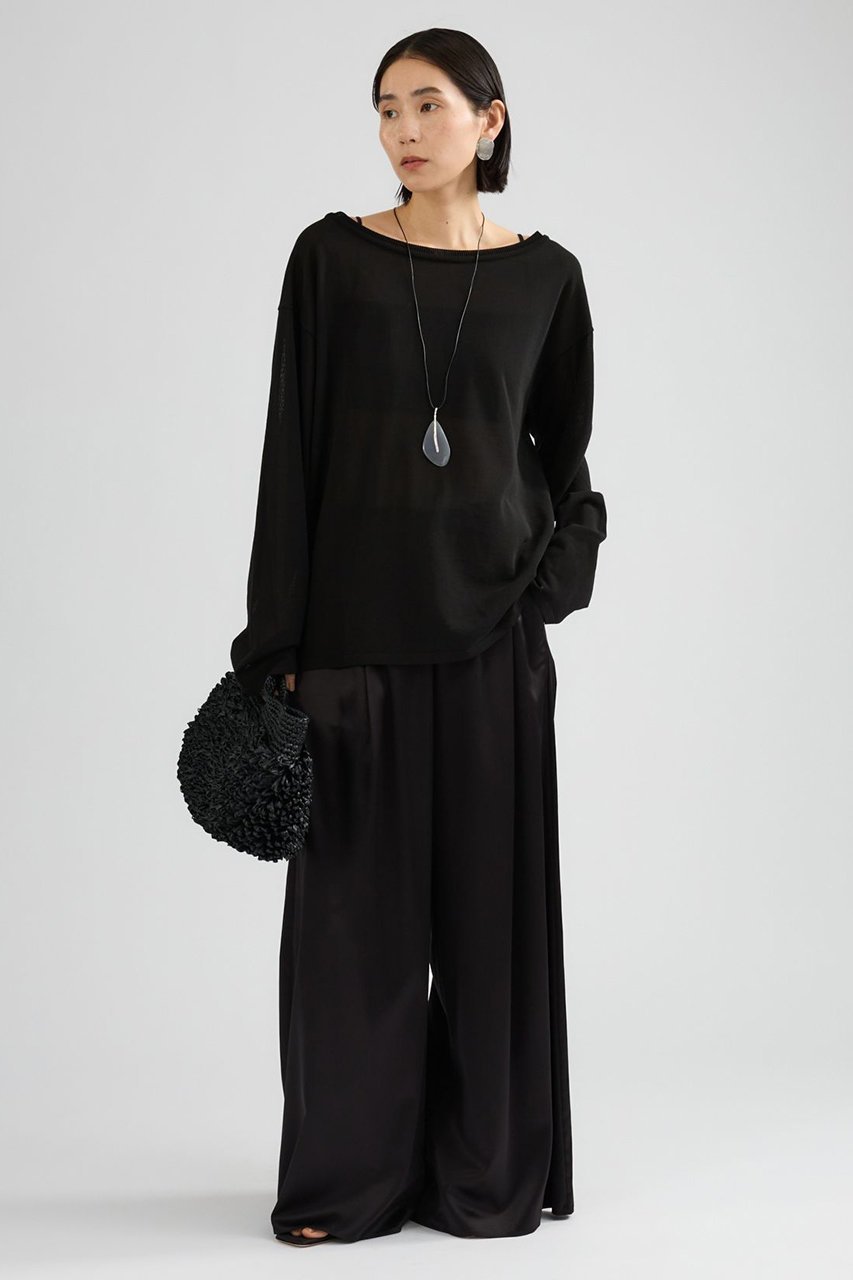 【カオス/Chaos】のシアーダブルカラープルオーバー 人気、トレンドファッション・服の通販 founy(ファニー) 　ファッション　Fashion　レディースファッション　Fashion for Women　トップス・カットソー　Cut & Sew Tops　シャツ・ブラウス・オフィスカジュアル　Elegant Blouses & Button-Ups　ロングTシャツ・Tシャツ　Longline T-Shirts & Tees　カジュアルプルオーバー・ニットトップス　Pullovers & Knit Tops / Casual Pullovers　カットソー・ベーシックTシャツ　Cut-and-Sewn Tops / Stretch Tees & Basics　なめらか　Smooth, Silky Texture　キュプラ　Cupro, Eco Fabric　シアー　Sheer, See-Through　シンプル　Simple, Minimal　スリーブ　Sleeve, Long Sleeve / Short Sleeve　テクスチャー　Texture, Textured Fabric　バランス　Balance, Style Balance　ルーズ　Loose, Oversized　ロング　Long, Long-Length　エレガント 上品　Elegant　再入荷　Restock / Back in Stock　other-2|ID: prp329100004875294 ipo3291000000036364047