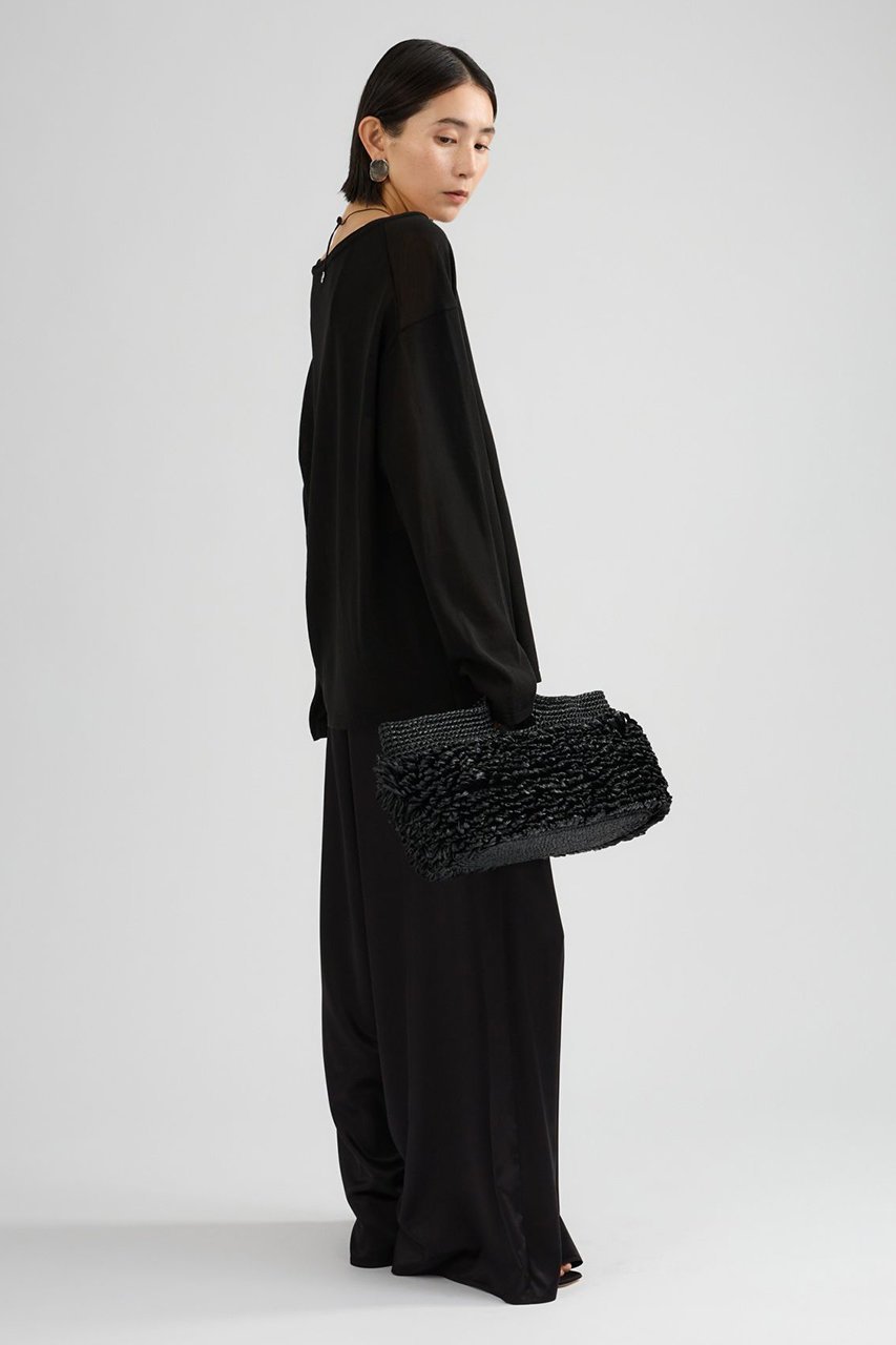 【カオス/Chaos】のシアーダブルカラープルオーバー 人気、トレンドファッション・服の通販 founy(ファニー) 　ファッション　Fashion　レディースファッション　Fashion for Women　トップス・カットソー　Cut & Sew Tops　シャツ・ブラウス・オフィスカジュアル　Elegant Blouses & Button-Ups　ロングTシャツ・Tシャツ　Longline T-Shirts & Tees　カジュアルプルオーバー・ニットトップス　Pullovers & Knit Tops / Casual Pullovers　カットソー・ベーシックTシャツ　Cut-and-Sewn Tops / Stretch Tees & Basics　なめらか　Smooth, Silky Texture　キュプラ　Cupro, Eco Fabric　シアー　Sheer, See-Through　シンプル　Simple, Minimal　スリーブ　Sleeve, Long Sleeve / Short Sleeve　テクスチャー　Texture, Textured Fabric　バランス　Balance, Style Balance　ルーズ　Loose, Oversized　ロング　Long, Long-Length　エレガント 上品　Elegant　再入荷　Restock / Back in Stock　other-3|ID: prp329100004875294 ipo3291000000036364048