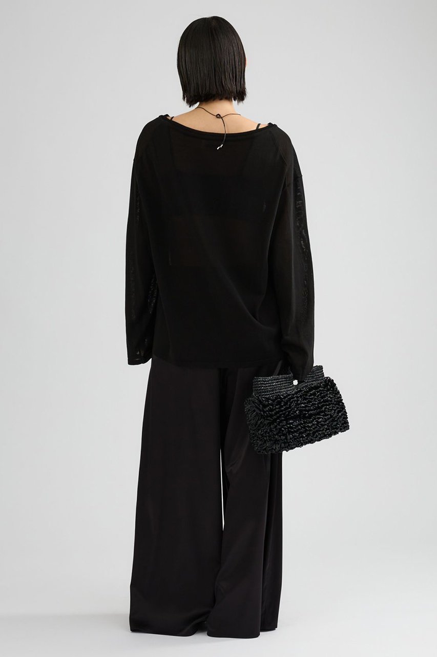 【カオス/Chaos】のシアーダブルカラープルオーバー 人気、トレンドファッション・服の通販 founy(ファニー) 　ファッション　Fashion　レディースファッション　Fashion for Women　トップス・カットソー　Cut & Sew Tops　シャツ・ブラウス・オフィスカジュアル　Elegant Blouses & Button-Ups　ロングTシャツ・Tシャツ　Longline T-Shirts & Tees　カジュアルプルオーバー・ニットトップス　Pullovers & Knit Tops / Casual Pullovers　カットソー・ベーシックTシャツ　Cut-and-Sewn Tops / Stretch Tees & Basics　なめらか　Smooth, Silky Texture　キュプラ　Cupro, Eco Fabric　シアー　Sheer, See-Through　シンプル　Simple, Minimal　スリーブ　Sleeve, Long Sleeve / Short Sleeve　テクスチャー　Texture, Textured Fabric　バランス　Balance, Style Balance　ルーズ　Loose, Oversized　ロング　Long, Long-Length　エレガント 上品　Elegant　再入荷　Restock / Back in Stock　other-4|ID: prp329100004875294 ipo3291000000036364049