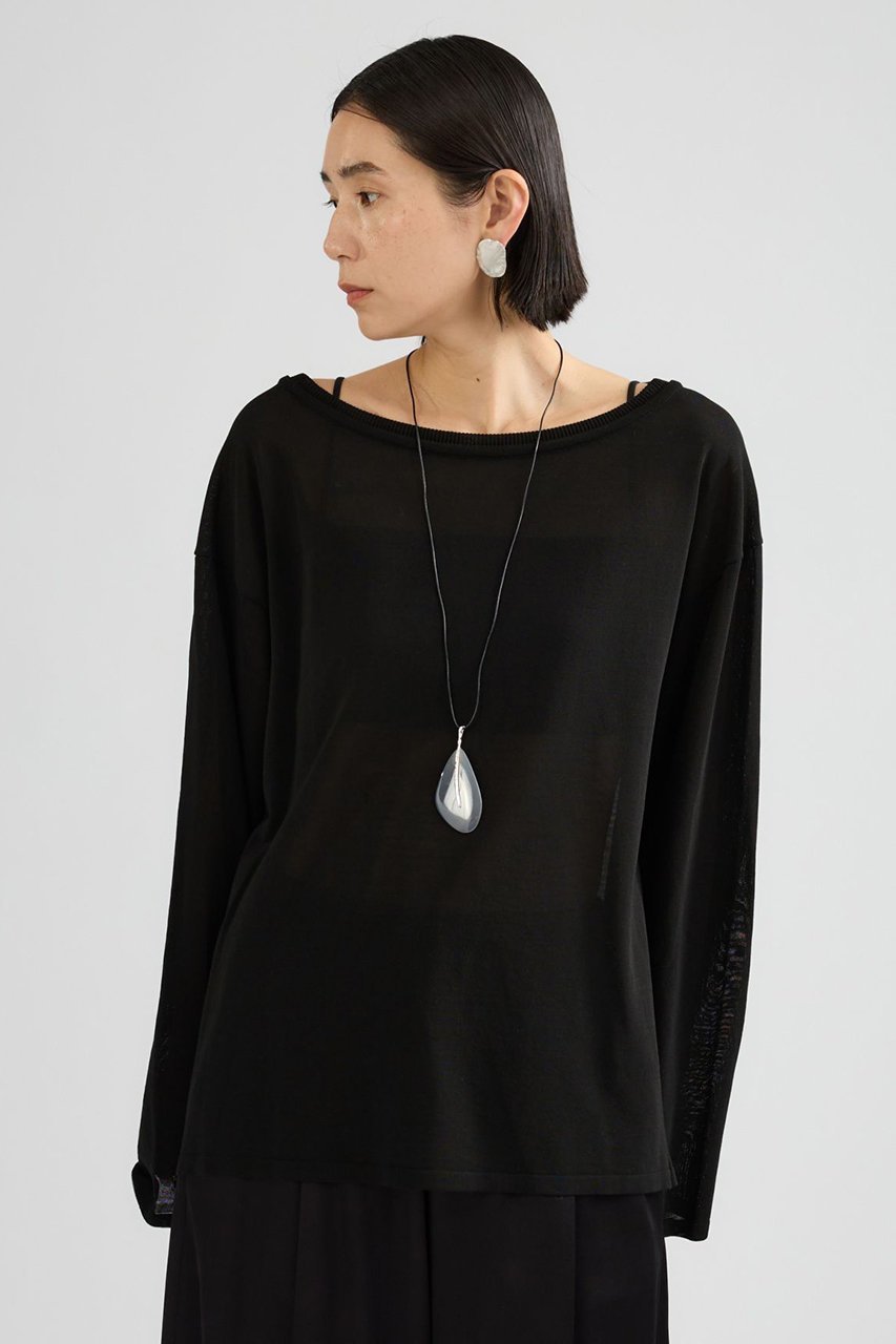 【カオス/Chaos】のシアーダブルカラープルオーバー 人気、トレンドファッション・服の通販 founy(ファニー) 　ファッション　Fashion　レディースファッション　Fashion for Women　トップス・カットソー　Cut & Sew Tops　シャツ・ブラウス・オフィスカジュアル　Elegant Blouses & Button-Ups　ロングTシャツ・Tシャツ　Longline T-Shirts & Tees　カジュアルプルオーバー・ニットトップス　Pullovers & Knit Tops / Casual Pullovers　カットソー・ベーシックTシャツ　Cut-and-Sewn Tops / Stretch Tees & Basics　なめらか　Smooth, Silky Texture　キュプラ　Cupro, Eco Fabric　シアー　Sheer, See-Through　シンプル　Simple, Minimal　スリーブ　Sleeve, Long Sleeve / Short Sleeve　テクスチャー　Texture, Textured Fabric　バランス　Balance, Style Balance　ルーズ　Loose, Oversized　ロング　Long, Long-Length　エレガント 上品　Elegant　再入荷　Restock / Back in Stock　other-5|ID: prp329100004875294 ipo3291000000036364051