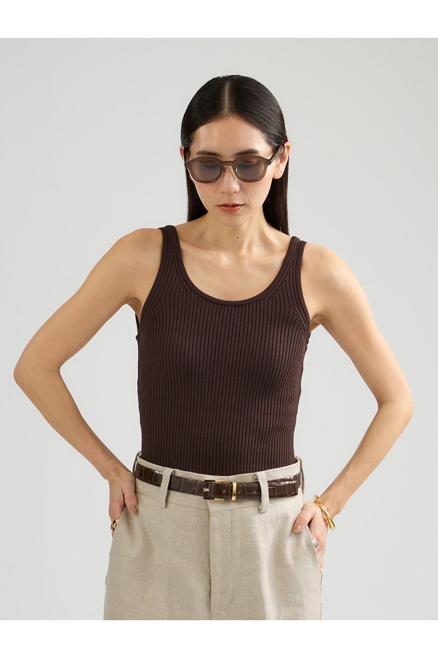 【カオス/Chaos】の【NICENICE MOMENT】タンクトップ インテリア・キッズ・メンズ・レディースファッション・服の通販 founy(ファニー) 　ファッション　Fashion　レディースファッション　Fashion for Women　トップス・カットソー　Cut & Sew Tops　キャミソール&ノースリーブ　Camisoles & Sleeveless Tops　シャツ・ブラウス・オフィスカジュアル　Elegant Blouses & Button-Ups　ロングTシャツ・Tシャツ　Longline T-Shirts & Tees　カットソー・ベーシックTシャツ　Cut-and-Sewn Tops / Stretch Tees & Basics　インナー　Innerwear　エアリー　Airy Texture　春　Spring　カットソー　Cut and Sewn Top　キャミソール　Camisole, Spaghetti Strap Top　タンク　Tank Top, Sleeveless Top　フィット　Fit, Slim Fit　別注　Limited Edition, Custom Order　S/S・春夏　SS, Spring/Summer, Warm Season　夏　Summer　新作・新入荷　New Arrivals / New In　ブラウン|ID: prp329100004875301 ipo3291000000036364084