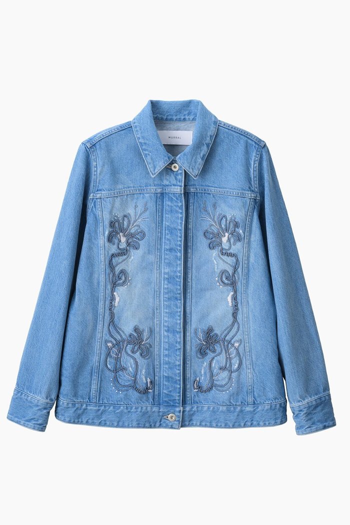 【ミューラル/MURRAL】のNerine エンブロイダード デニム ジャケット インテリア・キッズ・メンズ・レディースファッション・服の通販 founy(ファニー) https://founy.com/ ファッション Fashion レディースファッション Fashion for Women アウター Coat / Outerwear Collection レディースジャケット・軽アウター Jackets ブルゾンジャケット・スポーティアウター Blouson Jackets デニムジャケット / カジュアルアウター Denim Jackets クラッシュ Distressed, Crashed Style シェイプ Shape, Slim Fit ジャケット Jacket, Outerwear ジーンズ Jeans, Denim Pants スラックス Slacks, Dress Pants セットアップ Set-Up, Coordinated Outfit ダイヤモンド Diamond, Brilliant Cut デニム Denim, Jeans Material 手描き Hand-Drawn, Illustrated フロント Front, Front Design ブルゾン Blouson, Bomber Jacket ポケット Pocket, Pocket Detail おすすめ Recommended / Our Picks 新作・新入荷 New Arrivals / New In |ID: prp329100004875307 ipo3291000000036364131