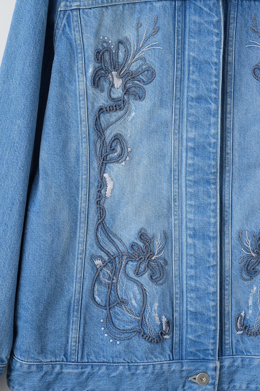 【ミューラル/MURRAL】のNerine エンブロイダード デニム ジャケット 人気、トレンドファッション・服の通販 founy(ファニー) 　ファッション　Fashion　レディースファッション　Fashion for Women　アウター　Coat / Outerwear Collection　レディースジャケット・軽アウター　Jackets　ブルゾンジャケット・スポーティアウター　Blouson Jackets　デニムジャケット / カジュアルアウター　Denim Jackets　クラッシュ　Distressed, Crashed Style　シェイプ　Shape, Slim Fit　ジャケット　Jacket, Outerwear　ジーンズ　Jeans, Denim Pants　スラックス　Slacks, Dress Pants　セットアップ　Set-Up, Coordinated Outfit　ダイヤモンド　Diamond, Brilliant Cut　デニム　Denim, Jeans Material　手描き　Hand-Drawn, Illustrated　フロント　Front, Front Design　ブルゾン　Blouson, Bomber Jacket　ポケット　Pocket, Pocket Detail　おすすめ　Recommended / Our Picks　新作・新入荷　New Arrivals / New In　other-4|ID: prp329100004875307 ipo3291000000036364138