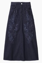 【ミューラル/MURRAL】のNerine エンブロイダード デニム スカート 人気、トレンドファッション・服の通販 founy(ファニー) ファッション Fashion レディースファッション Fashion for Women スカート Skirts ロングスカート Long Skirts / Maxi & Midi Skirts クラッシュ Distressed, Crashed Style シンプル Simple, Minimal ダイヤモンド Diamond, Brilliant Cut デニム Denim, Jeans Material ロング Long, Long-Length 手描き Hand-Drawn, Illustrated 新作・新入荷 New Arrivals / New In thumbnail インディゴ|ID: prp329100004875308 ipo3291000000036364144