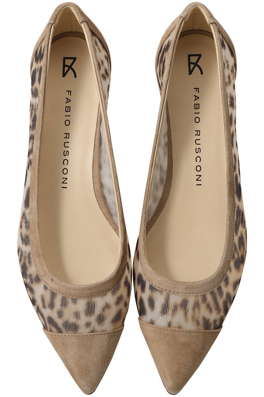【ファビオ ルスコーニ/FABIO RUSCONI】のキャップトゥチュールフラットシューズ インテリア・キッズ・メンズ・レディースファッション・服の通販 founy(ファニー) ファッション Fashion レディースファッション Fashion for Women シューズ Shoes, Footwear チュール Tulip, Tulip Motif ドット Polka Dot, Dot Pattern パターン Pattern, Design Print フラット Flat, Flat Shoes レオパード Leopard, Animal Print ワイド Wide, Wide Fit 新作・新入荷 New Arrivals / New In レオパード×ベージュ|ID: prp329100004875336 ipo3291000000036364329