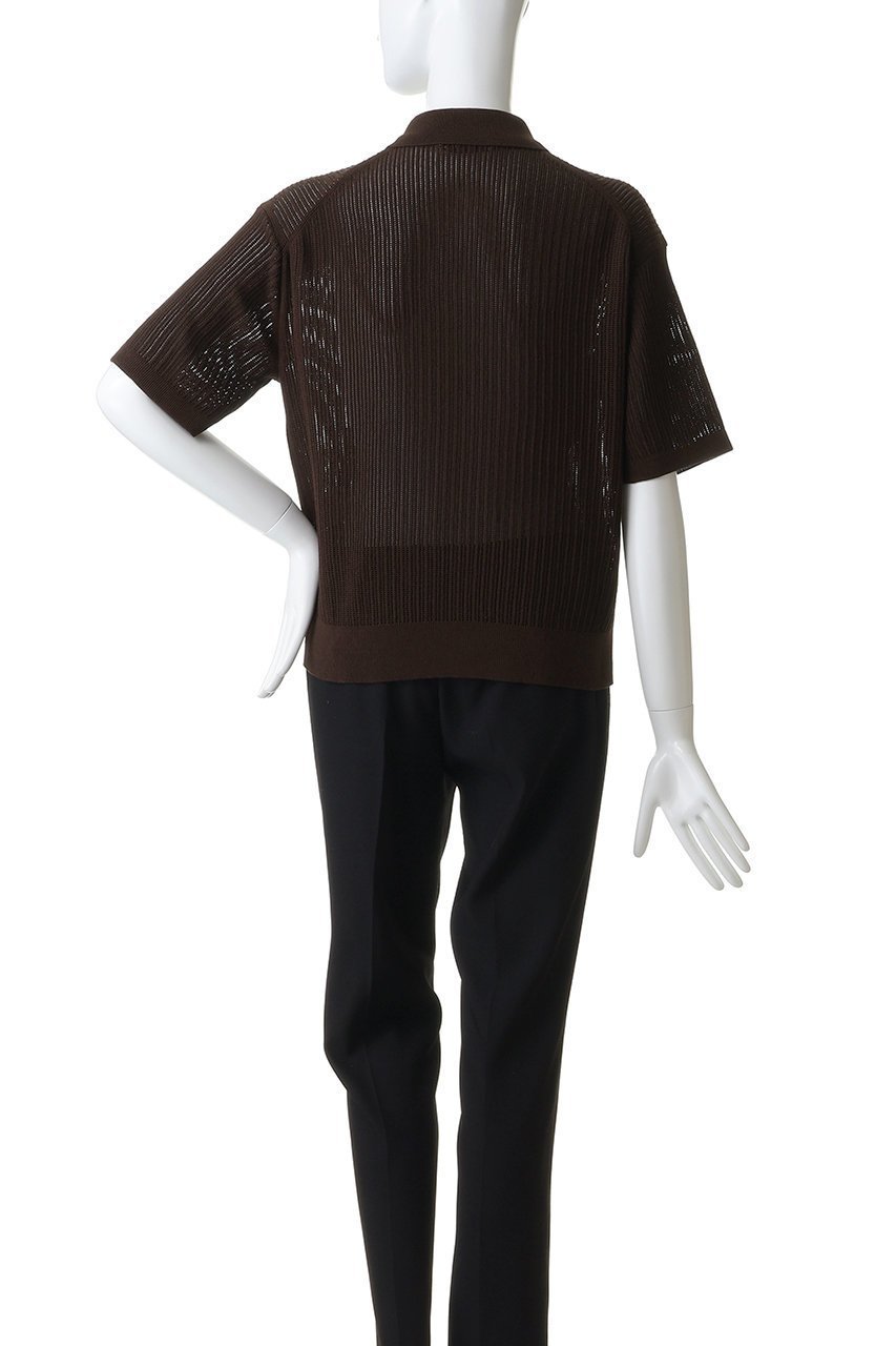 【スローン/SLOANE】の12G透かし編み コットン×ポリエステル×リネン 半袖ポロ 人気、トレンドファッション・服の通販 founy(ファニー) 　ファッション　Fashion　レディースファッション　Fashion for Women　トップス・カットソー　Cut & Sew Tops　シャツ・ブラウス・オフィスカジュアル　Elegant Blouses & Button-Ups　ポロシャツ・きれいめカジュアル　Smart-Casual Polo Tops　カーディガン　Cardigan, Knitwear　ポロシャツ　Polo Shirt, Collared Tee　リネン　Linen, Linen Fabric　半袖　Short Sleeve, Half Sleeve　新作・新入荷　New Arrivals / New In　透かし　Cut-Out, Lacework　other-4|ID: prp329100004875341 ipo3291000000036364368