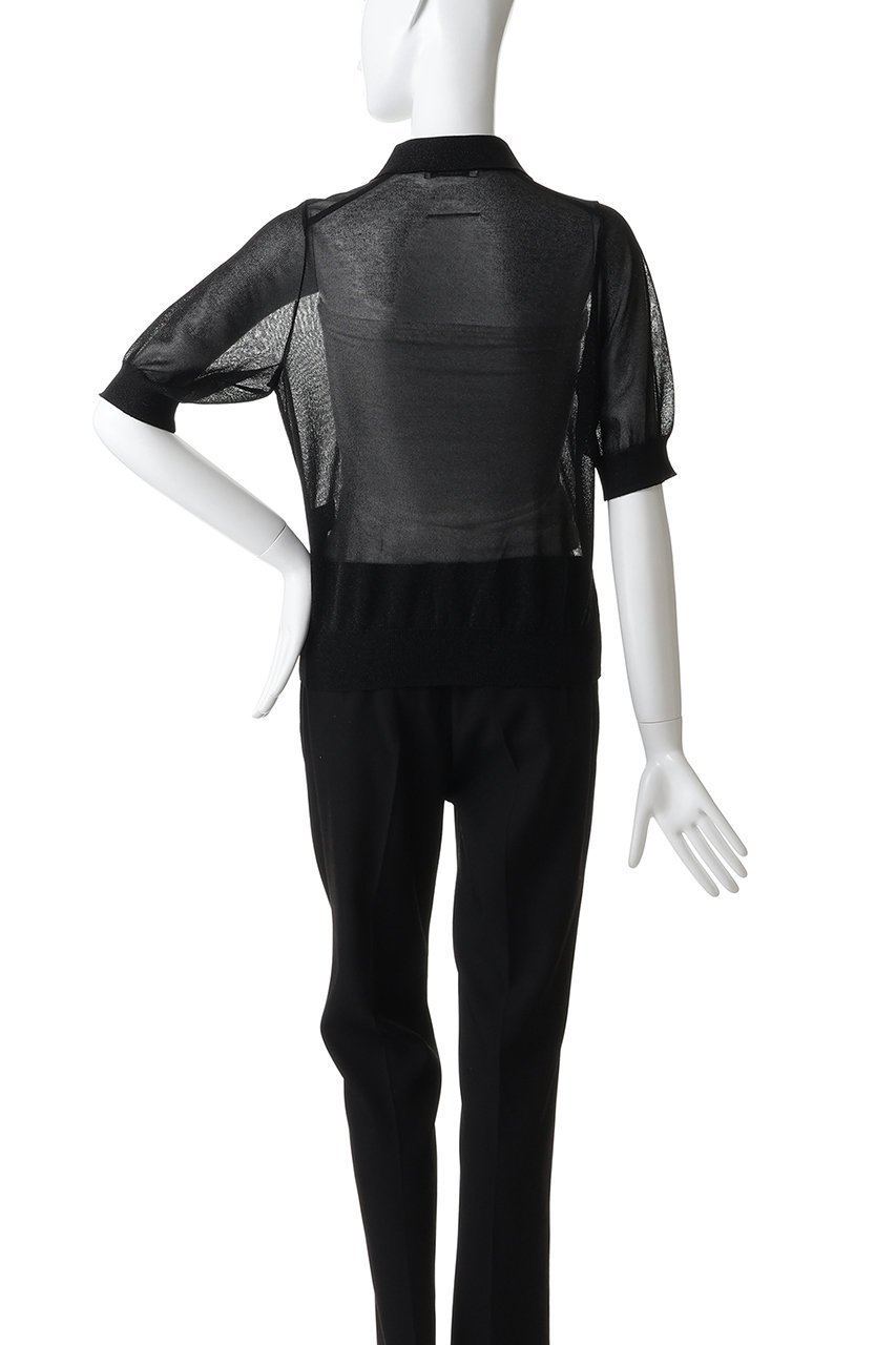 【スローン/SLOANE】の12G二重臼天竺 ラメシアー半袖ポロ 人気、トレンドファッション・服の通販 founy(ファニー) 　ファッション　Fashion　レディースファッション　Fashion for Women　トップス・カットソー　Cut & Sew Tops　シャツ・ブラウス・オフィスカジュアル　Elegant Blouses & Button-Ups　ポロシャツ・きれいめカジュアル　Smart-Casual Polo Tops　クラシカル　Classical, Vintage-Inspired　コンパクト　Compact, Small Size　シアー　Sheer, See-Through　スリーブ　Sleeve, Long Sleeve / Short Sleeve　トレンド　Trend, Trending Now　バランス　Balance, Style Balance　フィット　Fit, Slim Fit　ポロシャツ　Polo Shirt, Collared Tee　半袖　Short Sleeve, Half Sleeve　新作・新入荷　New Arrivals / New In　other-4|ID: prp329100004875342 ipo3291000000036364376