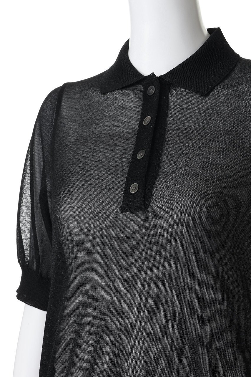 【スローン/SLOANE】の12G二重臼天竺 ラメシアー半袖ポロ 人気、トレンドファッション・服の通販 founy(ファニー) 　ファッション　Fashion　レディースファッション　Fashion for Women　トップス・カットソー　Cut & Sew Tops　シャツ・ブラウス・オフィスカジュアル　Elegant Blouses & Button-Ups　ポロシャツ・きれいめカジュアル　Smart-Casual Polo Tops　クラシカル　Classical, Vintage-Inspired　コンパクト　Compact, Small Size　シアー　Sheer, See-Through　スリーブ　Sleeve, Long Sleeve / Short Sleeve　トレンド　Trend, Trending Now　バランス　Balance, Style Balance　フィット　Fit, Slim Fit　ポロシャツ　Polo Shirt, Collared Tee　半袖　Short Sleeve, Half Sleeve　新作・新入荷　New Arrivals / New In　other-5|ID: prp329100004875342 ipo3291000000036364377