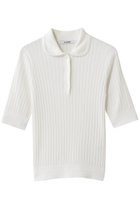 【スローン/SLOANE】の12Gワイドリブ コットン×ポリエステル5分袖丸襟ポロ 人気、トレンドファッション・服の通販 founy(ファニー) ファッション Fashion レディースファッション Fashion for Women トップス・カットソー Cut & Sew Tops シャツ・ブラウス・オフィスカジュアル Elegant Blouses & Button-Ups ポロシャツ・きれいめカジュアル Smart-Casual Polo Tops フィット Fit, Slim Fit ポロシャツ Polo Shirt, Collared Tee ワイドリブ Wide Rib, Wide Ribbed Knit エレガント 上品 Elegant 夏 Summer 新作・新入荷 New Arrivals / New In thumbnail ホワイト|ID: prp329100004875345 ipo3291000000036364392