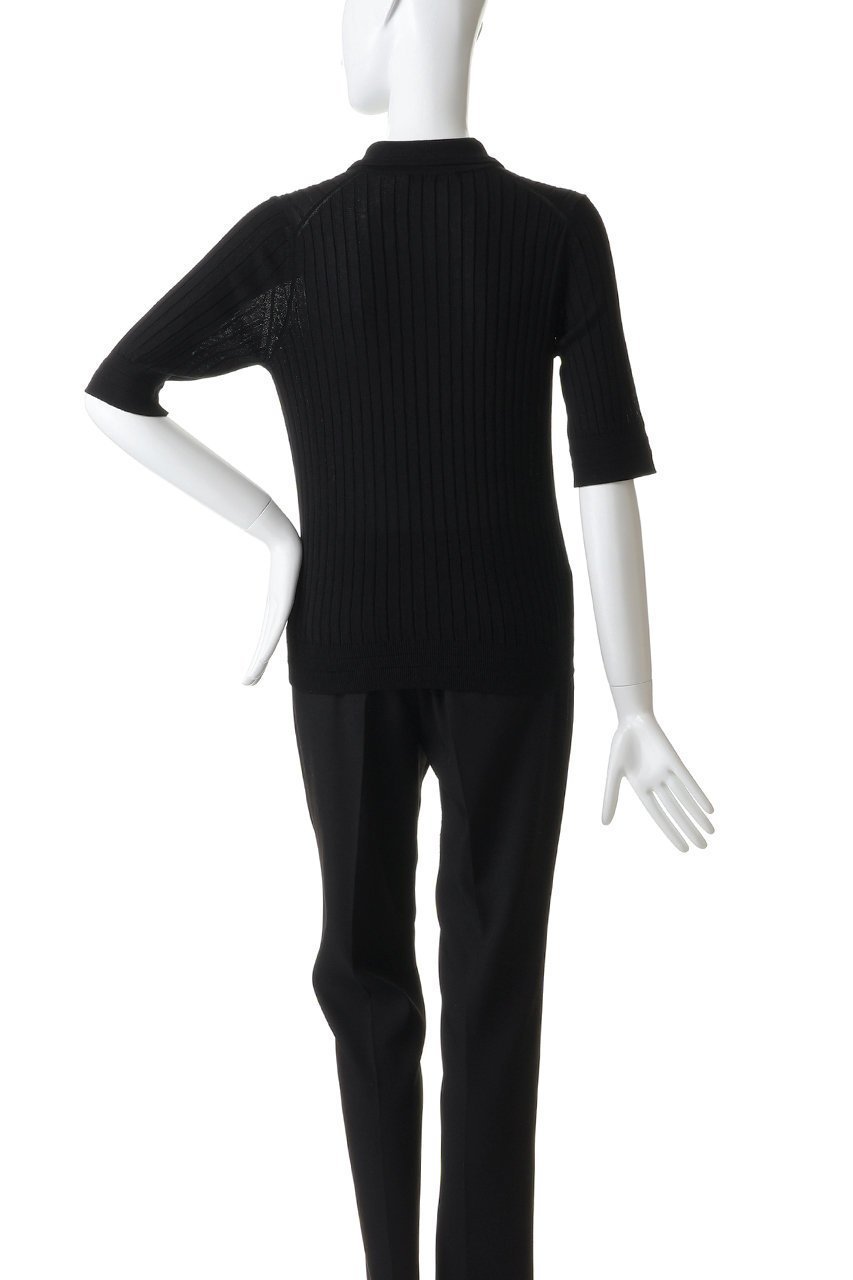 【スローン/SLOANE】の12Gワイドリブ コットン×ポリエステル5分袖丸襟ポロ 人気、トレンドファッション・服の通販 founy(ファニー) 　ファッション　Fashion　レディースファッション　Fashion for Women　トップス・カットソー　Cut & Sew Tops　シャツ・ブラウス・オフィスカジュアル　Elegant Blouses & Button-Ups　ポロシャツ・きれいめカジュアル　Smart-Casual Polo Tops　フィット　Fit, Slim Fit　ポロシャツ　Polo Shirt, Collared Tee　ワイドリブ　Wide Rib, Wide Ribbed Knit　エレガント 上品　Elegant　夏　Summer　新作・新入荷　New Arrivals / New In　other-4|ID: prp329100004875345 ipo3291000000036364399