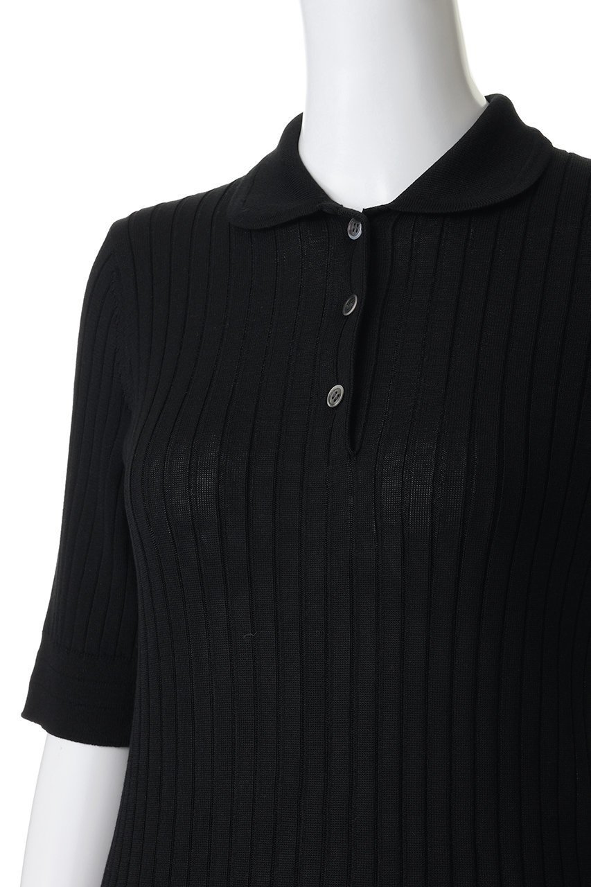 【スローン/SLOANE】の12Gワイドリブ コットン×ポリエステル5分袖丸襟ポロ 人気、トレンドファッション・服の通販 founy(ファニー) 　ファッション　Fashion　レディースファッション　Fashion for Women　トップス・カットソー　Cut & Sew Tops　シャツ・ブラウス・オフィスカジュアル　Elegant Blouses & Button-Ups　ポロシャツ・きれいめカジュアル　Smart-Casual Polo Tops　フィット　Fit, Slim Fit　ポロシャツ　Polo Shirt, Collared Tee　ワイドリブ　Wide Rib, Wide Ribbed Knit　エレガント 上品　Elegant　夏　Summer　新作・新入荷　New Arrivals / New In　other-5|ID: prp329100004875345 ipo3291000000036364401