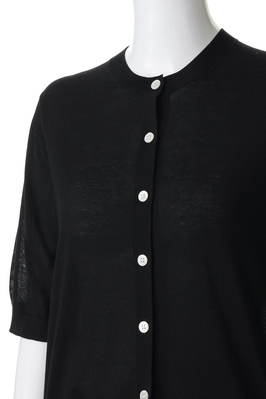 【スローン/SLOANE】の16G天竺 リサイクルポリエステル×コットン 6分袖 クルーネックカーディガン 人気、トレンドファッション・服の通販 founy(ファニー) 　ファッション　Fashion　レディースファッション　Fashion for Women　トップス・カットソー　Cut & Sew Tops　カーディガン・羽織り　Layered Style Cardigans　シャツ・ブラウス・オフィスカジュアル　Elegant Blouses & Button-Ups　ロングTシャツ・Tシャツ　Longline T-Shirts & Tees　カットソー・ベーシックTシャツ　Cut-and-Sewn Tops / Stretch Tees & Basics　カーディガン　Cardigan, Knitwear　新作・新入荷　New Arrivals / New In　other-5|ID: prp329100004875348 ipo3291000000036364416