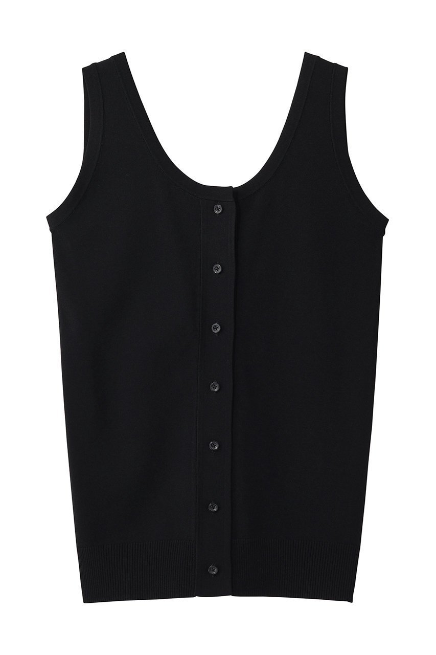 【マルティニーク/martinique】の【CURRENTAGE】フロントボタンニットタンクトップ インテリア・キッズ・メンズ・レディースファッション・服の通販 founy(ファニー) 　ファッション　Fashion　レディースファッション　Fashion for Women　トップス・カットソー　Cut & Sew Tops　ニット　Knit Tops & Sweaters　カジュアルプルオーバー・ニットトップス　Pullovers & Knit Tops / Casual Pullovers　なめらか　Smooth, Silky Texture　コンパクト　Compact, Small Size　タンク　Tank Top, Sleeveless Top　フレア　Flare, Flared　フロント　Front, Front Design　ボトム　Bottoms, Lower Wear　ワイド　Wide, Wide Fit　新作・新入荷　New Arrivals / New In　ブラック|ID: prp329100004875352 ipo3291000000036364441