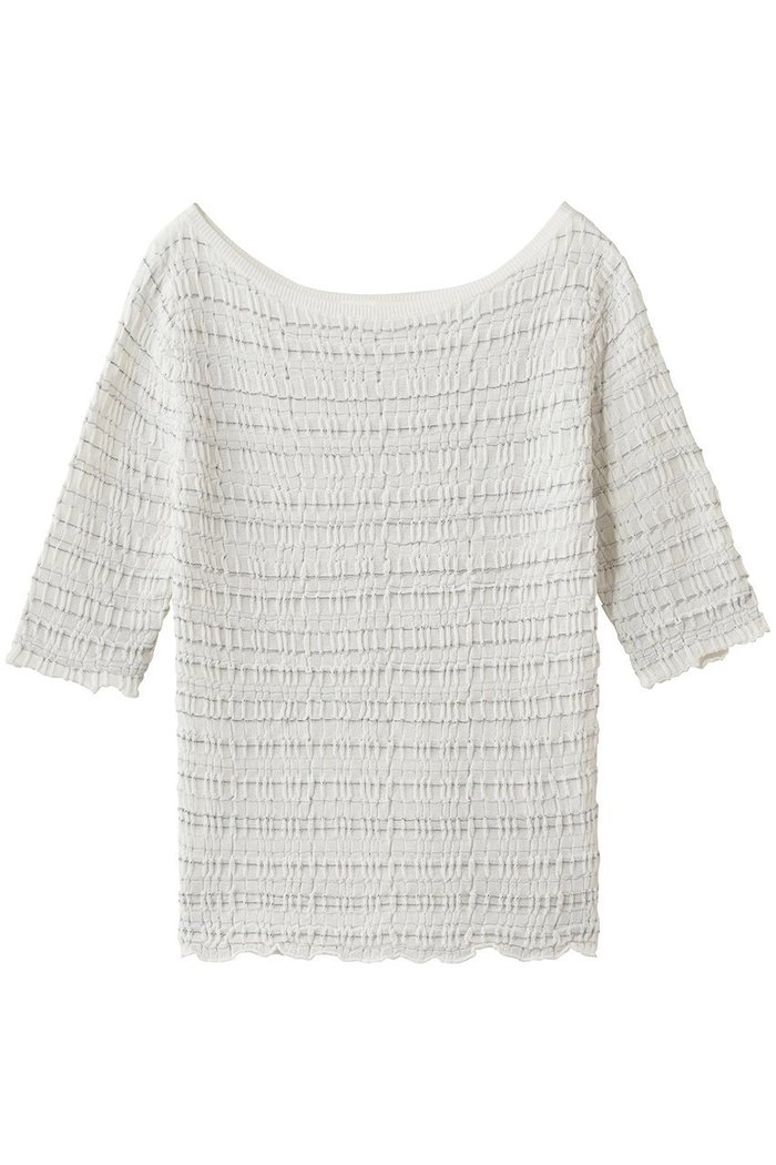 【マルティニーク/martinique】のジャガードプルオーバー インテリア・キッズ・メンズ・レディースファッション・服の通販 founy(ファニー) https://founy.com/ ファッション Fashion レディースファッション Fashion for Women トップス・カットソー Cut & Sew Tops ニット Knit Tops & Sweaters カジュアルプルオーバー・ニットトップス Pullovers & Knit Tops / Casual Pullovers シャーリング Shirring, Ruched シンプル Simple, Minimal ジャカード／ジャガード Jacquard, Woven Pattern エレガント 上品 Elegant 新作・新入荷 New Arrivals / New In |ID: prp329100004875358 ipo3291000000036364479