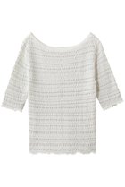 【マルティニーク/martinique】のジャガードプルオーバー 人気、トレンドファッション・服の通販 founy(ファニー) ファッション Fashion レディースファッション Fashion for Women トップス・カットソー Cut & Sew Tops ニット Knit Tops & Sweaters カジュアルプルオーバー・ニットトップス Pullovers & Knit Tops / Casual Pullovers シャーリング Shirring, Ruched シンプル Simple, Minimal ジャカード／ジャガード Jacquard, Woven Pattern エレガント 上品 Elegant 新作・新入荷 New Arrivals / New In thumbnail オフホワイト|ID: prp329100004875358 ipo3291000000036364480