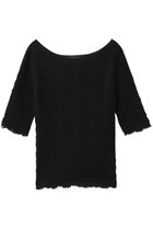 【マルティニーク/martinique】のジャガードプルオーバー 人気、トレンドファッション・服の通販 founy(ファニー) ファッション Fashion レディースファッション Fashion for Women トップス・カットソー Cut & Sew Tops ニット Knit Tops & Sweaters カジュアルプルオーバー・ニットトップス Pullovers & Knit Tops / Casual Pullovers シャーリング Shirring, Ruched シンプル Simple, Minimal ジャカード／ジャガード Jacquard, Woven Pattern エレガント 上品 Elegant 新作・新入荷 New Arrivals / New In thumbnail ブラック|ID: prp329100004875358 ipo3291000000036364481