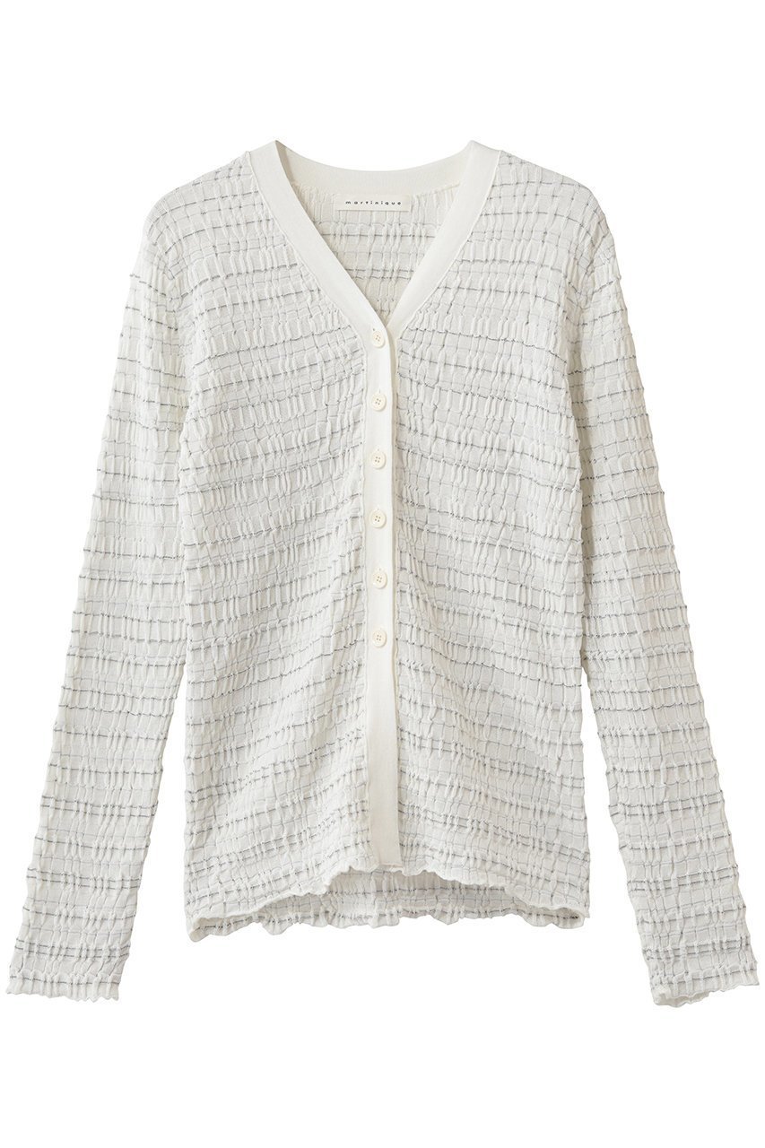 【マルティニーク/martinique】のジャガードカーディガン 人気、トレンドファッション・服の通販 founy(ファニー) 　ファッション　Fashion　レディースファッション　Fashion for Women　トップス・カットソー　Cut & Sew Tops　ニット　Knit Tops & Sweaters　カーディガン・羽織り　Layered Style Cardigans　インナー　Innerwear　カーディガン　Cardigan, Knitwear　ジャカード／ジャガード　Jacquard, Woven Pattern　チェック　Check, Plaid, Tartan　フィット　Fit, Slim Fit　モダン　Modern, Contemporary　新作・新入荷　New Arrivals / New In　 other-1|ID: prp329100004875360 ipo3291000000036364488