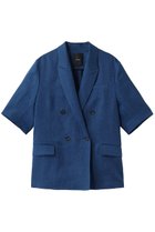 【エブール/ebure】のピュアリネンヘリンボーン 半袖ジャケット 人気、トレンドファッション・服の通販 founy(ファニー) ファッション Fashion レディースファッション Fashion for Women アウター Coat / Outerwear Collection レディースジャケット・軽アウター Jackets イタリア Italy ジャケット Jacket, Outerwear ダブル Double, Double-Breasted リネン Linen, Linen Fabric エレガント 上品 Elegant 半袖 Short Sleeve, Half Sleeve 夏 Summer 新作・新入荷 New Arrivals / New In 春 Spring thumbnail ブルー|ID: prp329100004875377 ipo3291000000036364603