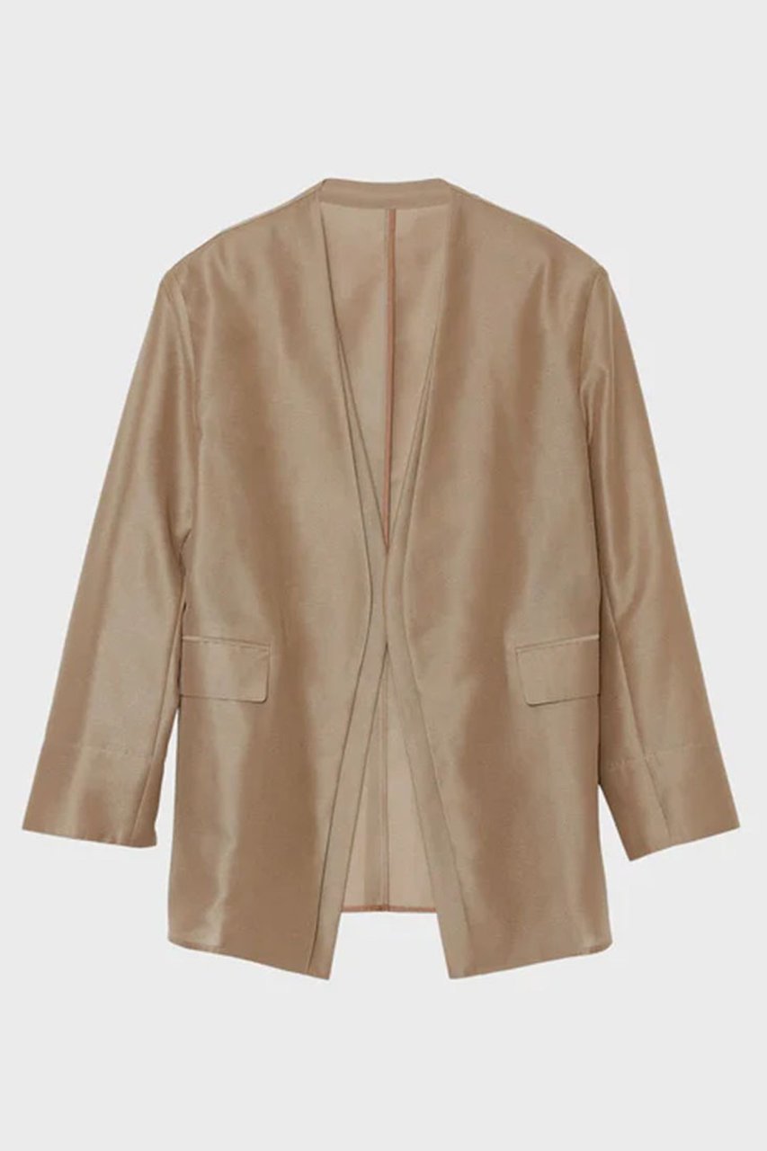 【スタニングルアー/STUNNING LURE】のrカラーレスシアージャケット インテリア・キッズ・メンズ・レディースファッション・服の通販 founy(ファニー) 　ファッション　Fashion　レディースファッション　Fashion for Women　アウター　Coat / Outerwear Collection　レディースジャケット・軽アウター　Jackets　オーガンジー　Organza Fabric　ジャケット　Jacket, Outerwear　バランス　Balance, Style Balance　フォルム　Silhouette, Form　エレガント 上品　Elegant　ライトブラウン|ID: prp329100004875385 ipo3291000000036364648