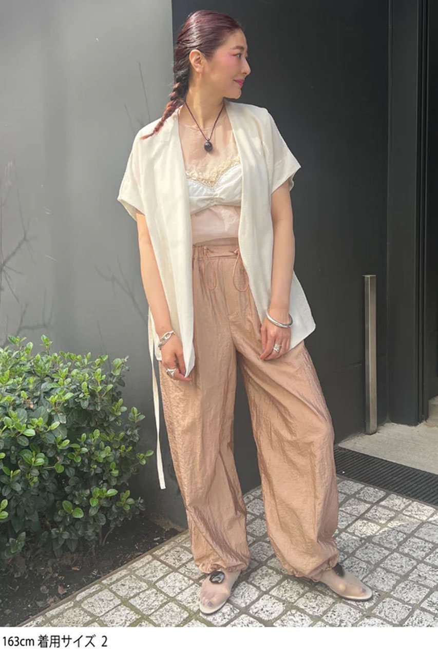 【スタニングルアー/STUNNING LURE】のワッシャーイージーパンツ 人気、トレンドファッション・服の通販 founy(ファニー) 　ファッション　Fashion　レディースファッション　Fashion for Women　パンツ　Pants & Trousers　ギャザー　Gathered, Ruffled　サンダル　Sandals, Summer Shoes　シンプル　Simple, Minimal　ストレート　Straight, Straight Cut　スニーカー　Sneakers, Trainers　タンク　Tank Top, Sleeveless Top　ドローストリング　Drawstring, Pull Cord　バルーン　Balloon, Balloon Silhouette　フラット　Flat, Flat Shoes　リラックス　Relax, Relaxed Fit　other-7|ID: prp329100004875392 ipo3291000000036364705