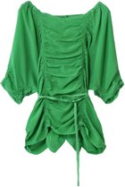 【マルティニーク/martinique】の【CURRENTAGE】ピースダイイングキュプラブラウス 人気、トレンドファッション・服の通販 founy(ファニー) ファッション Fashion レディースファッション Fashion for Women トップス・カットソー Cut & Sew Tops シャツ・ブラウス・オフィスカジュアル Elegant Blouses & Button-Ups エレガント 上品 Elegant キュプラ Cupro, Eco Fabric ギャザー Gathered, Ruffled ショート Short, Short Length シンプル Simple, Minimal スリーブ Sleeve, Long Sleeve / Short Sleeve フェミニン Feminine, Girly 夏 Summer 新作・新入荷 New Arrivals / New In 春 Spring S/S・春夏 SS, Spring/Summer, Warm Season thumbnail グリーン|ID: prp329100004875416 ipo3291000000036364858