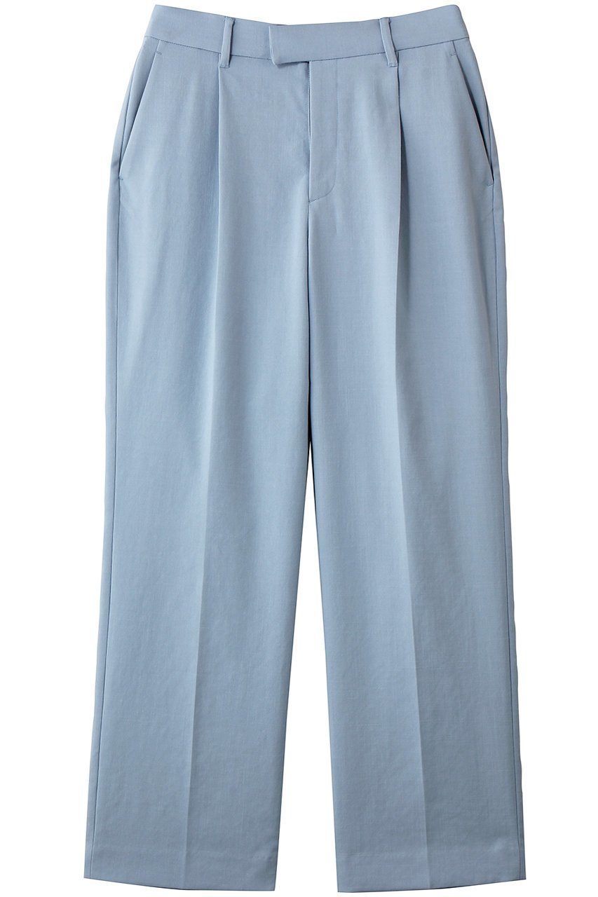 【マルティニーク/martinique】のワンタックストレートパンツ(セットアップ可) インテリア・キッズ・メンズ・レディースファッション・服の通販 founy(ファニー) 　ファッション　Fashion　レディースファッション　Fashion for Women　セットアップ　Matching Sets　レディースパンツ・ボトムス　Pants & Trousers / Bottoms　パンツ　Pants & Trousers　おすすめ　Recommended / Our Picks　ジャケット　Jacket, Outerwear　セットアップ　Set-Up, Coordinated Outfit　センター　Center, Center Line　リネン　Linen, Linen Fabric　夏　Summer　新作・新入荷　New Arrivals / New In　春　Spring　S/S・春夏　SS, Spring/Summer, Warm Season　サックス|ID: prp329100004875417 ipo3291000000036364866