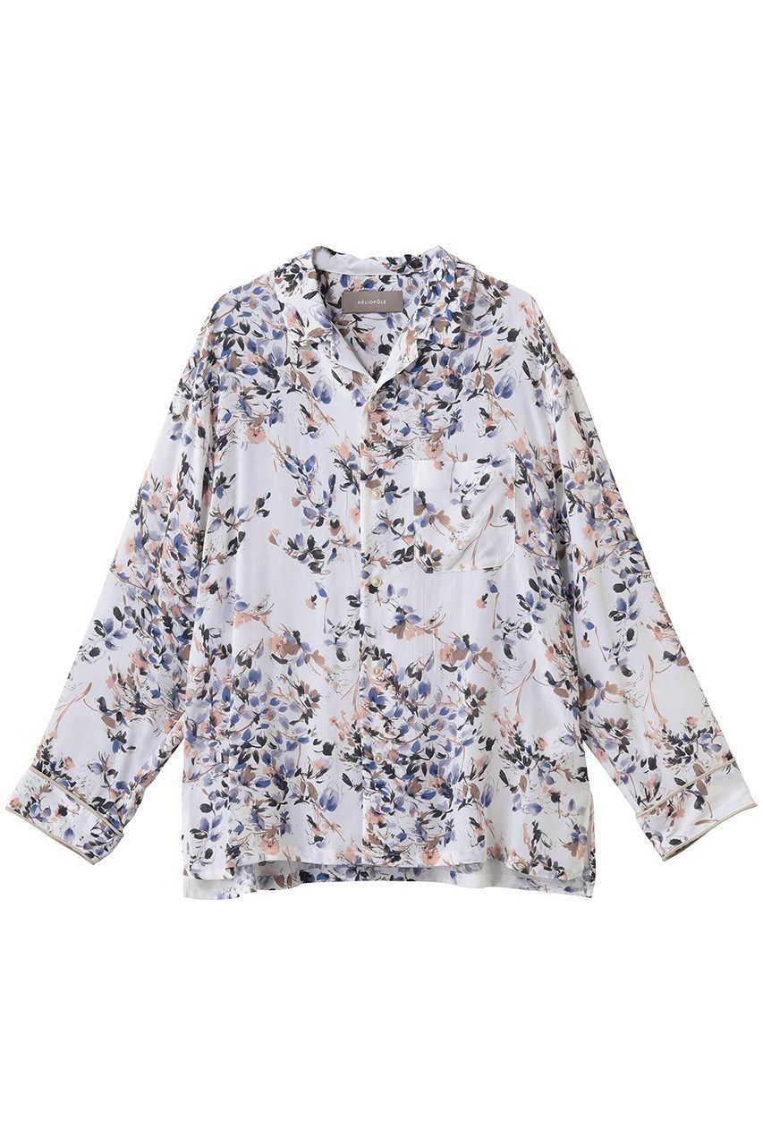 【エリオポール/heliopole】のIPEKER プリントパジャマシャツ 人気、トレンドファッション・服の通販 founy(ファニー) 　ファッション　Fashion　レディースファッション　Fashion for Women　トップス・カットソー　Cut & Sew Tops　シャツ・ブラウス・オフィスカジュアル　Elegant Blouses & Button-Ups　なめらか　Smooth, Silky Texture　シルク　Silk, 100% Silk　スリーブ　Sleeve, Long Sleeve / Short Sleeve　フラワー　Flower, Floral　プリント　Print, Printed Pattern　リゾート　Resort, Vacation Style　ロング　Long, Long-Length　新作・新入荷　New Arrivals / New In　 other-1|ID: prp329100004875426 ipo3291000000036364934