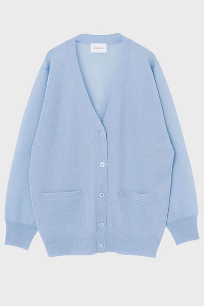 【スタニングルアー/STUNNING LURE】のミラノリブシアーカーディガン インテリア・キッズ・メンズ・レディースファッション・服の通販 founy(ファニー) 　ファッション　Fashion　レディースファッション　Fashion for Women　トップス・カットソー　Cut & Sew Tops　ニット　Knit Tops & Sweaters　カーディガン・羽織り　Layered Style Cardigans　おすすめ　Recommended / Our Picks　カーディガン　Cardigan, Knitwear　シンプル　Simple, Minimal　バランス　Balance, Style Balance　ボトム　Bottoms, Lower Wear　ミドル　Middle Length, Mid Height　夏　Summer　ライトブルー|ID: prp329100004875447 ipo3291000000036365081
