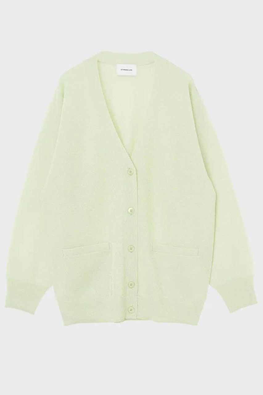 【スタニングルアー/STUNNING LURE】のミラノリブシアーカーディガン インテリア・キッズ・メンズ・レディースファッション・服の通販 founy(ファニー) 　ファッション　Fashion　レディースファッション　Fashion for Women　トップス・カットソー　Cut & Sew Tops　ニット　Knit Tops & Sweaters　カーディガン・羽織り　Layered Style Cardigans　おすすめ　Recommended / Our Picks　カーディガン　Cardigan, Knitwear　シンプル　Simple, Minimal　バランス　Balance, Style Balance　ボトム　Bottoms, Lower Wear　ミドル　Middle Length, Mid Height　夏　Summer　ライトグリーン|ID: prp329100004875447 ipo3291000000036365085