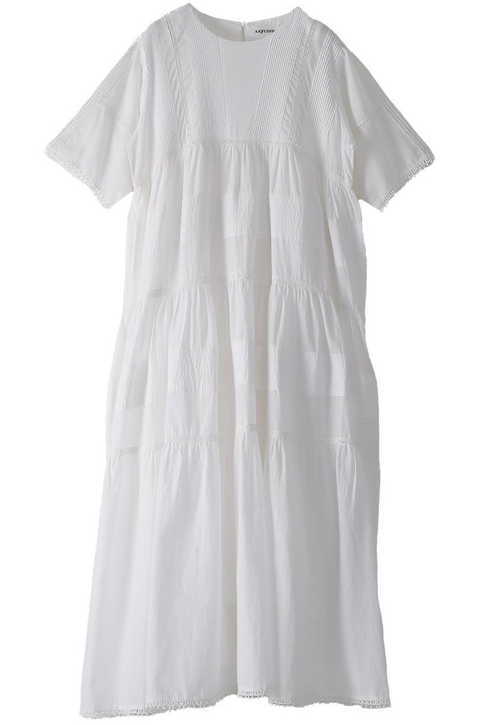 【アユーシ/AAYUSHI】のティアードコットンボイルワンピース インテリア・キッズ・メンズ・レディースファッション・服の通販 founy(ファニー) https://founy.com/ ファッション Fashion レディースファッション Fashion for Women ワンピース Dresses チュニック Tunic Tops & Dresses インド Indian Textile カーディガン Cardigan, Knitwear シンプル Simple, Minimal ジャケット Jacket, Outerwear チュニック Tunic, Long Top ティアード Tiered, Tiered Style ティアードワンピース Tiered Dress, Flared Dress バランス Balance, Style Balance フロント Front, Front Design ルーズ Loose, Oversized レース Lace, Lace Fabric ロング Long, Long-Length 夏 Summer 新作・新入荷 New Arrivals / New In |ID: prp329100004875452 ipo3291000000036365117