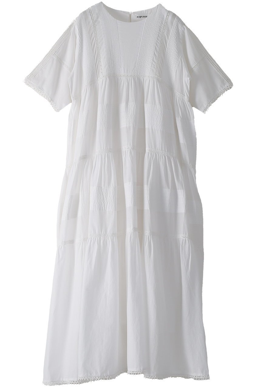 【アユーシ/AAYUSHI】のティアードコットンボイルワンピース 人気、トレンドファッション・服の通販 founy(ファニー) 　ファッション　Fashion　レディースファッション　Fashion for Women　ワンピース　Dresses　チュニック　Tunic Tops & Dresses　インド　Indian Textile　カーディガン　Cardigan, Knitwear　シンプル　Simple, Minimal　ジャケット　Jacket, Outerwear　チュニック　Tunic, Long Top　ティアード　Tiered, Tiered Style　ティアードワンピース　Tiered Dress, Flared Dress　バランス　Balance, Style Balance　フロント　Front, Front Design　ルーズ　Loose, Oversized　レース　Lace, Lace Fabric　ロング　Long, Long-Length　夏　Summer　新作・新入荷　New Arrivals / New In　 other-1|ID: prp329100004875452 ipo3291000000036365117