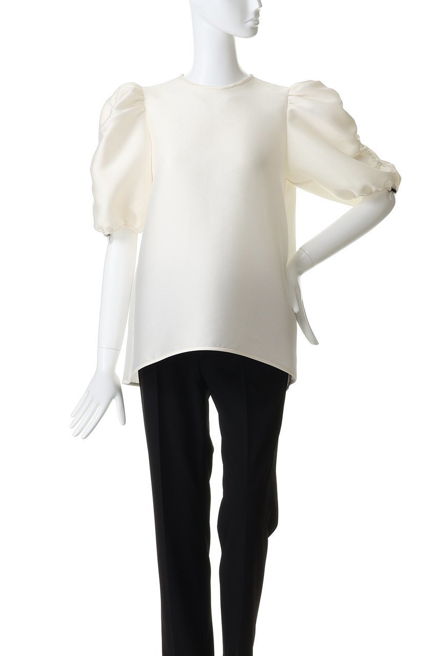 【ジェイドット/j.】のオクタダブルクロス 袖シャーリングブラウス 人気、トレンドファッション・服の通販 founy(ファニー) 　ファッション　Fashion　レディースファッション　Fashion for Women　トップス・カットソー　Cut & Sew Tops　シャツ・ブラウス・オフィスカジュアル　Elegant Blouses & Button-Ups　オケージョン　Occasion Wear　シャーリング　Shirring, Ruched　ショート　Short, Short Length　スリーブ　Sleeve, Long Sleeve / Short Sleeve　パーティ　Party, Party Style　フォルム　Silhouette, Form　新作・新入荷　New Arrivals / New In　other-2|ID: prp329100004875455 ipo3291000000036365141